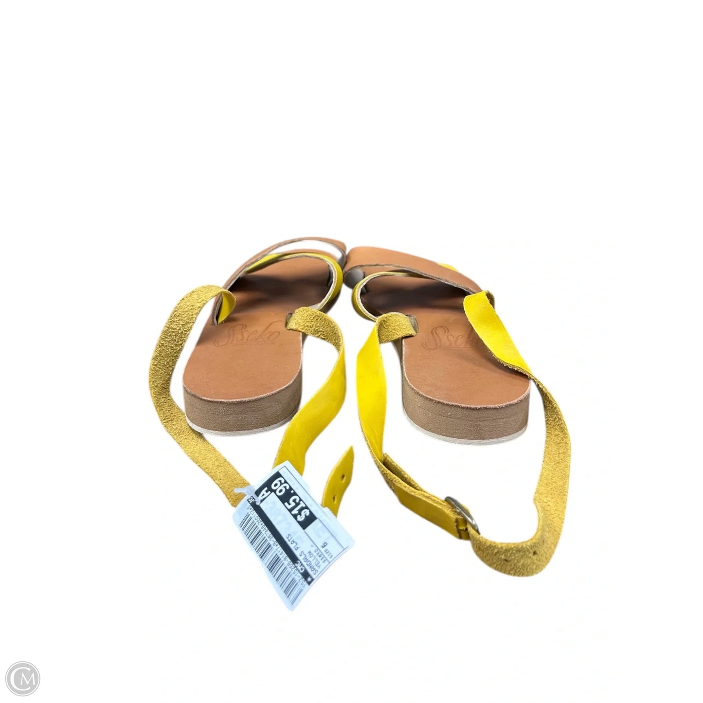 Sandals Flats By Cmc In Yellow, Size: 6