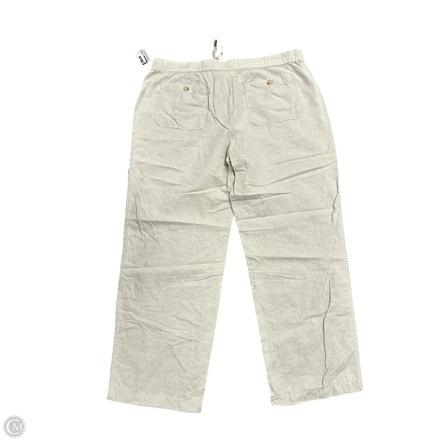 Pants Linen By Liz Claiborne In Cream, Size: L