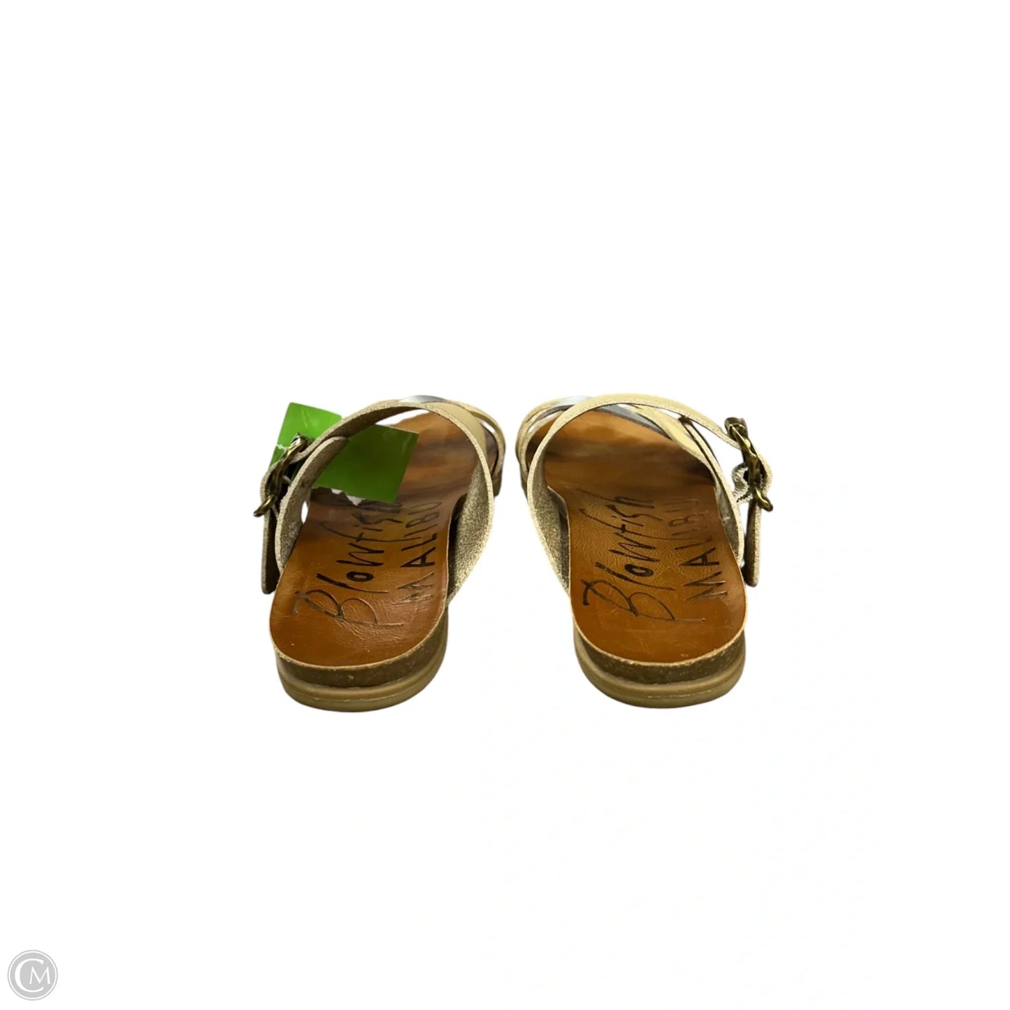 Sandals Flats By Blowfish In Silver & Tan, Size: 6