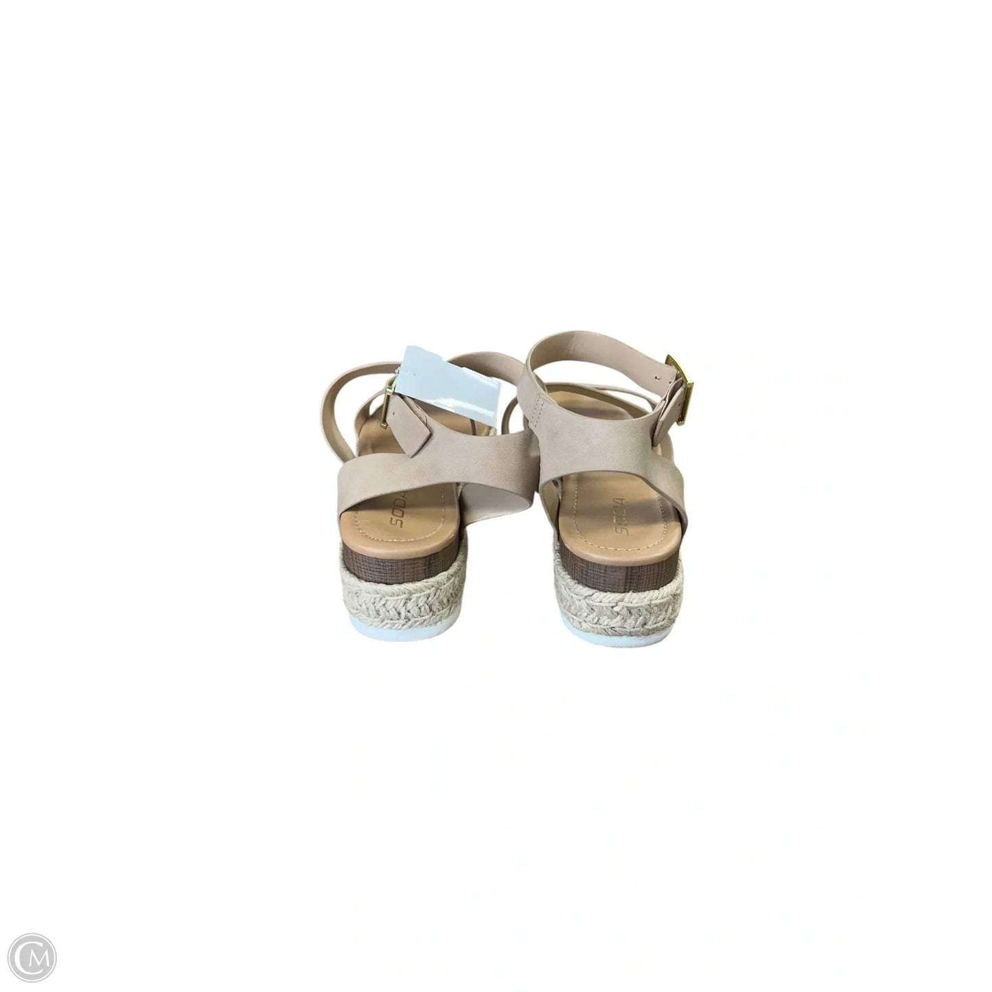 Sandals Flats By Soda In Tan, Size: 9