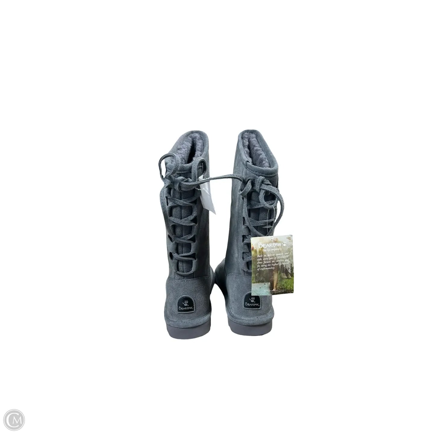 Boots Mid-calf Flats By Bearpaw In Grey, Size: 7