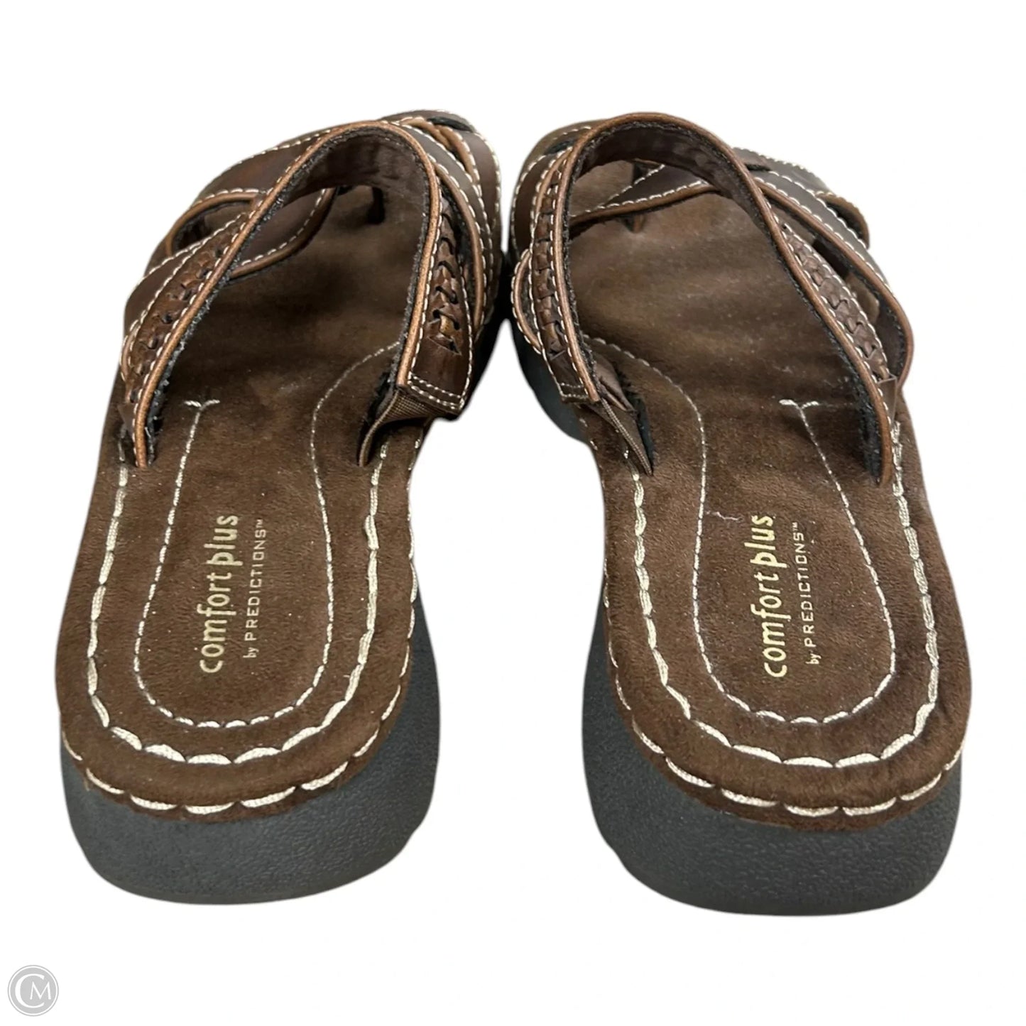 Sandals Flats By Comfort Plus In Brown, Size: 8