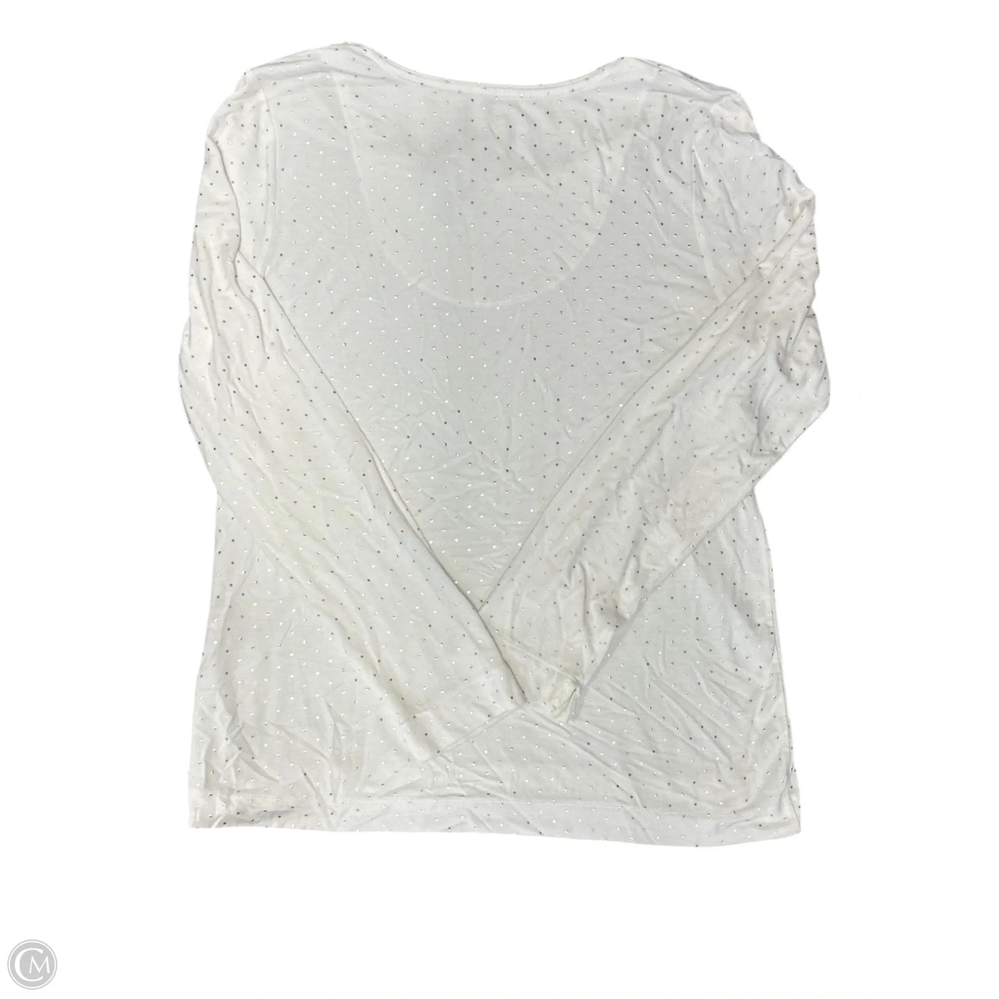Top Long Sleeve Basic By Chicos In White, Size: M