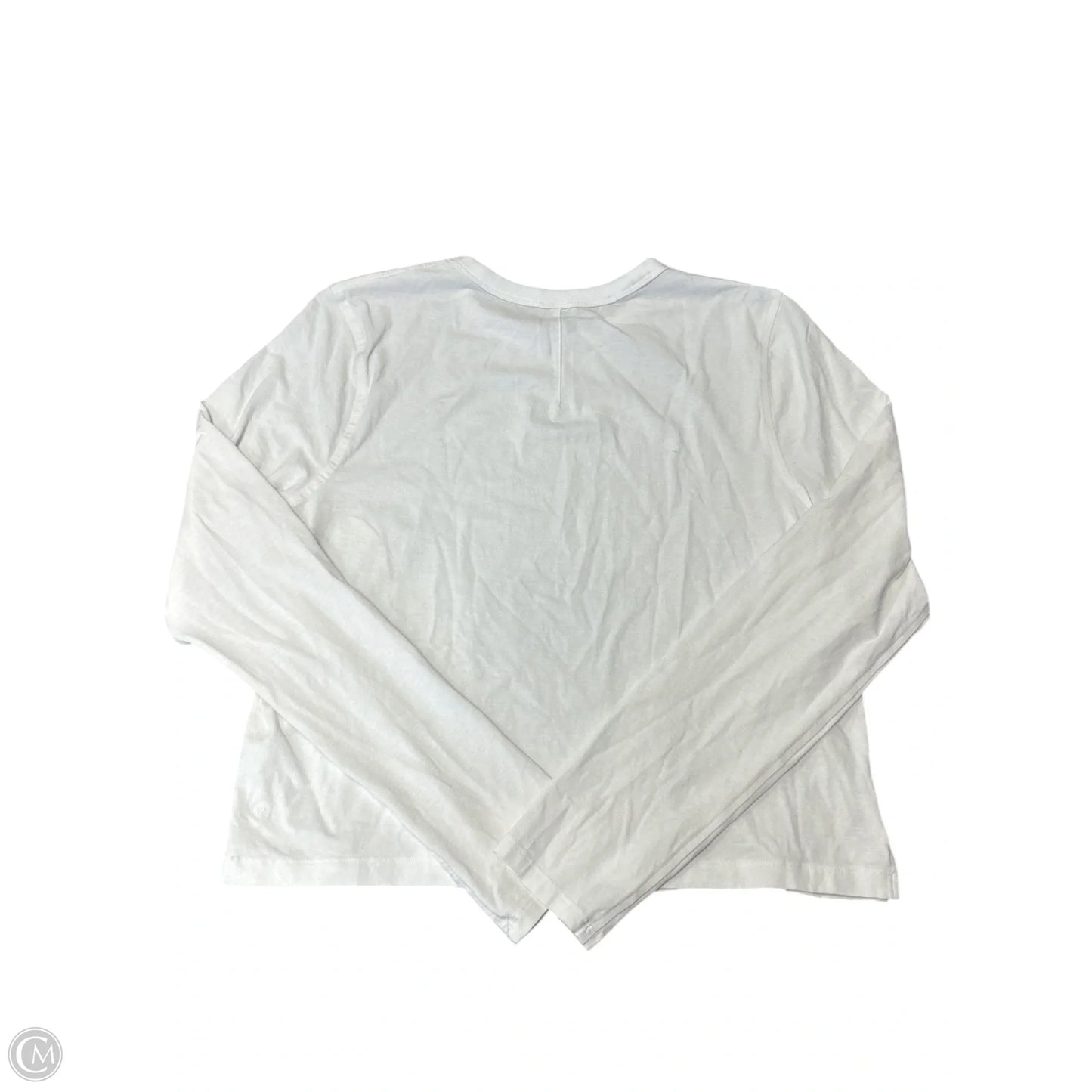 Athletic Top Long Sleeve Crewneck By Lululemon In White, Size: 6