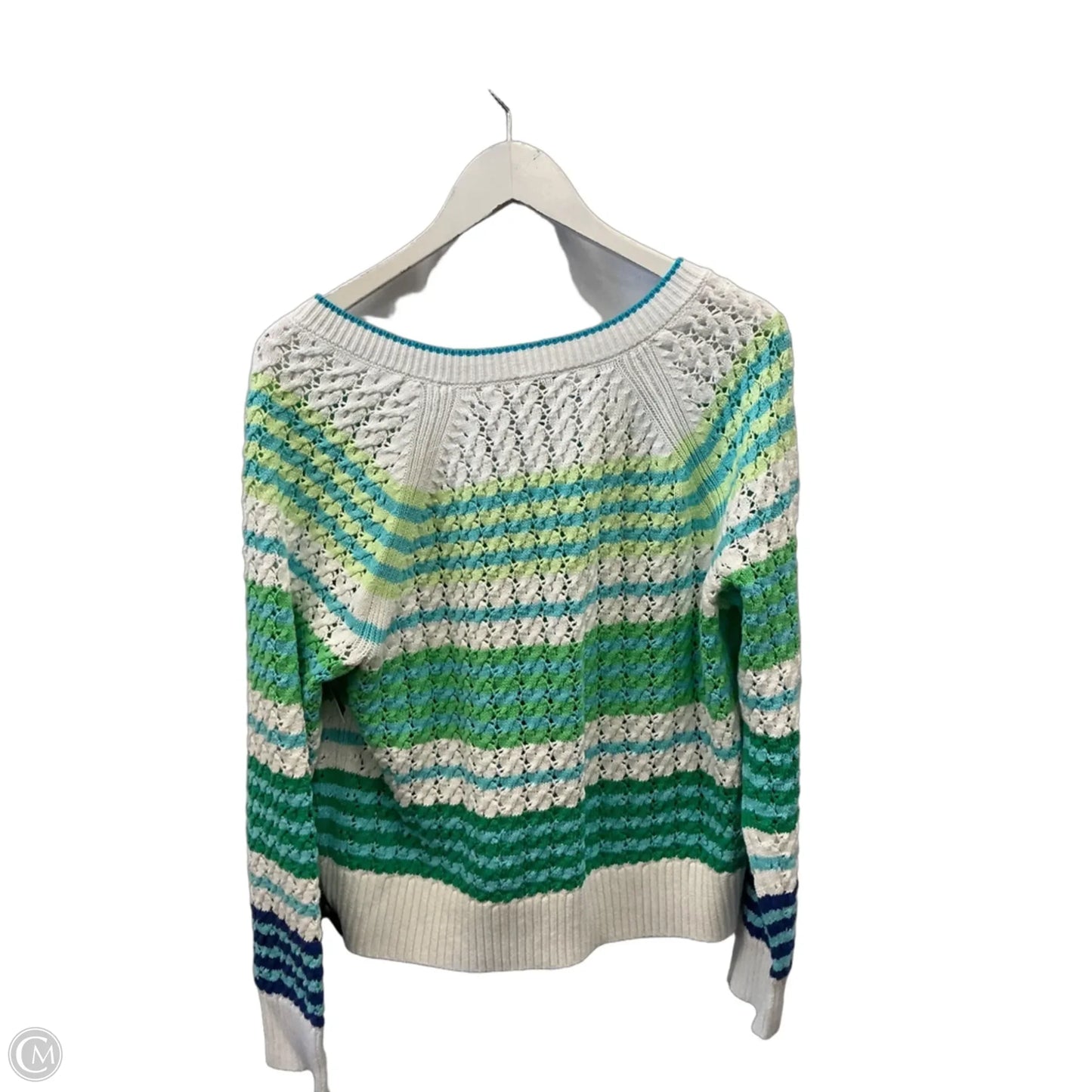 Sweater By Talbots In Black & Green, Size: L