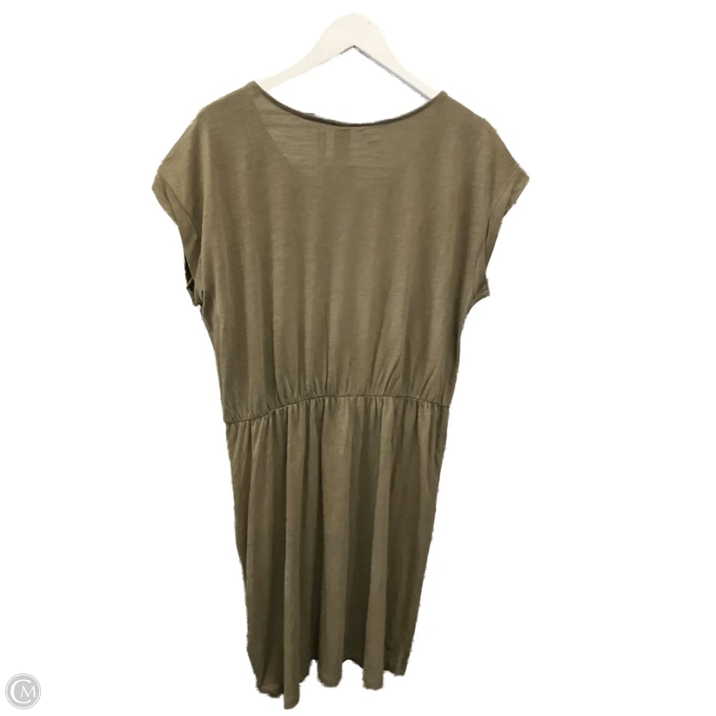 Dress Casual Midi By H&m In Green, Size: M