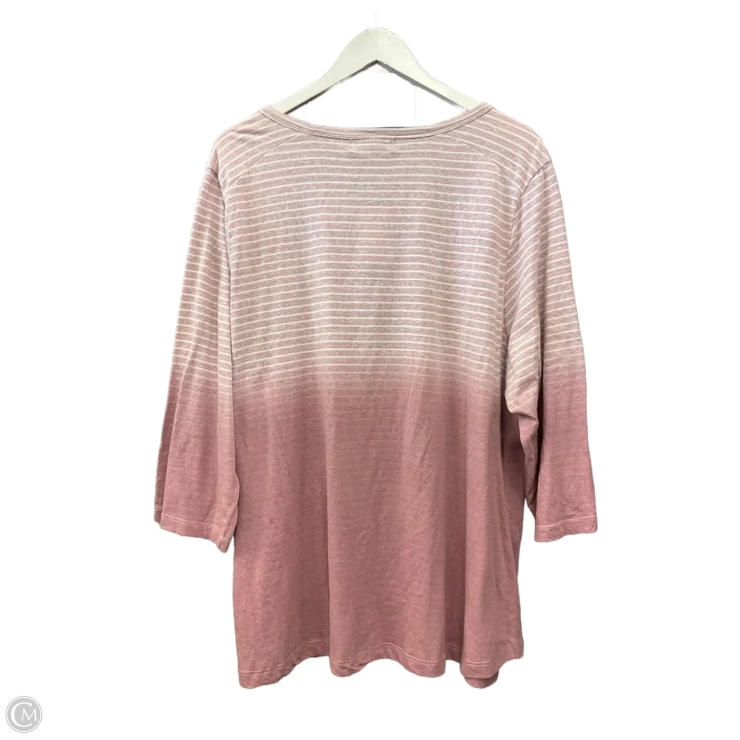 Top Long Sleeve By Cj Banks In Mauve, Size: 2x