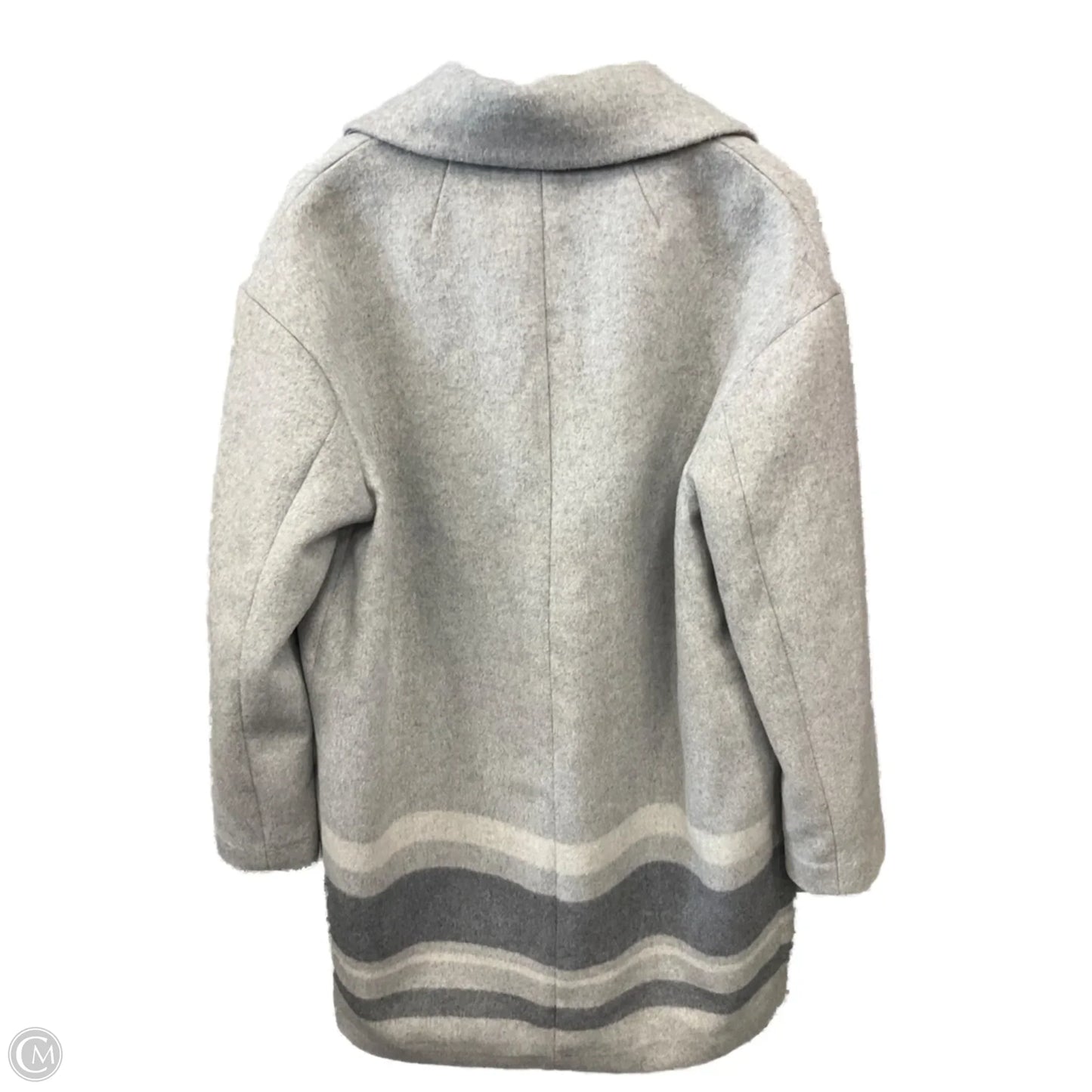 Coat Peacoat By Banana Republic In Grey, Size: L