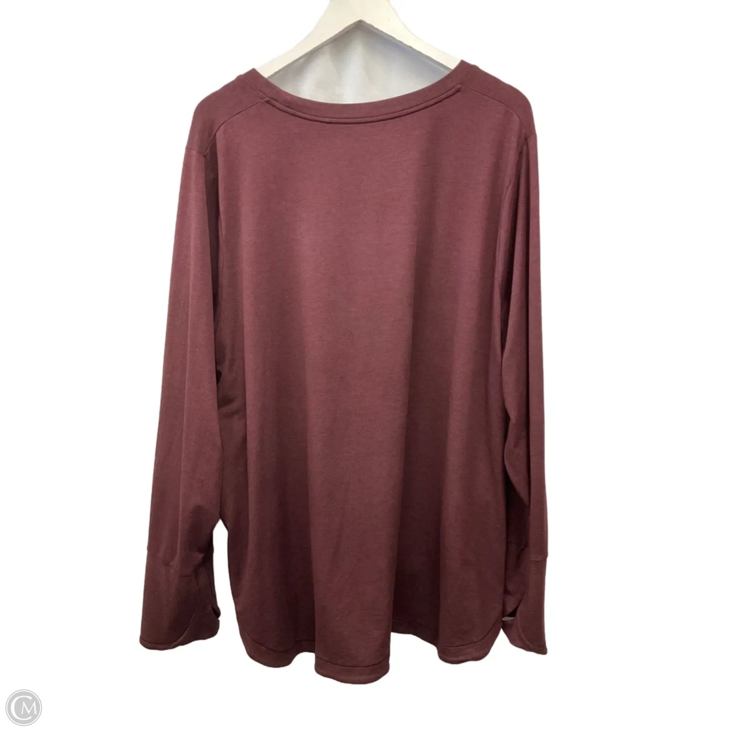 Athletic Top Long Sleeve Crewneck By Athleta In Purple, Size: 3x