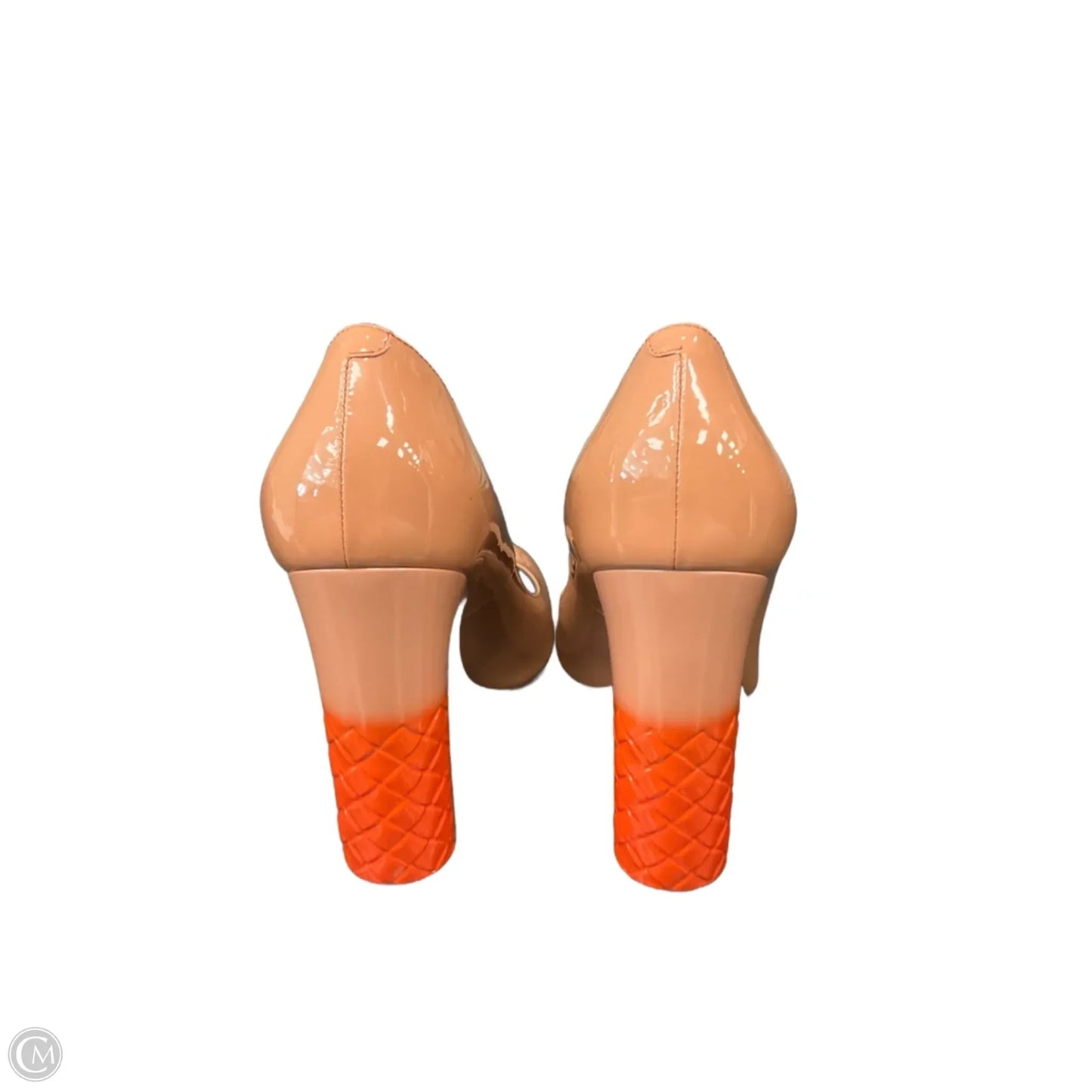 Shoes Luxury Designer By Bottega Veneta In Peach, Size: 7.5