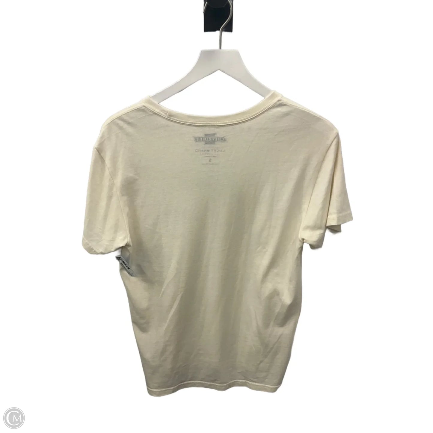 Top Short Sleeve By Lucky Brand In Cream, Size: S