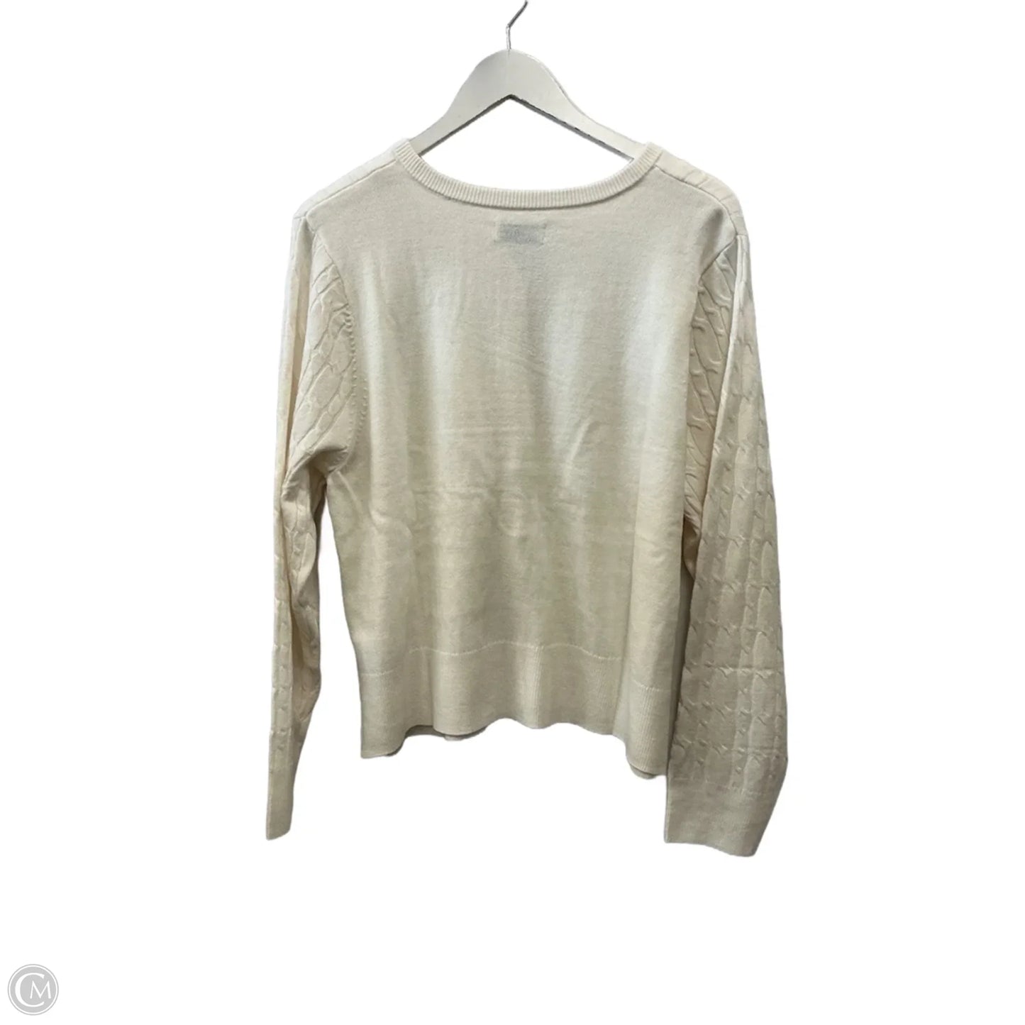 Sweater Cardigan By Croft And Barrow In Cream, Size: Xl