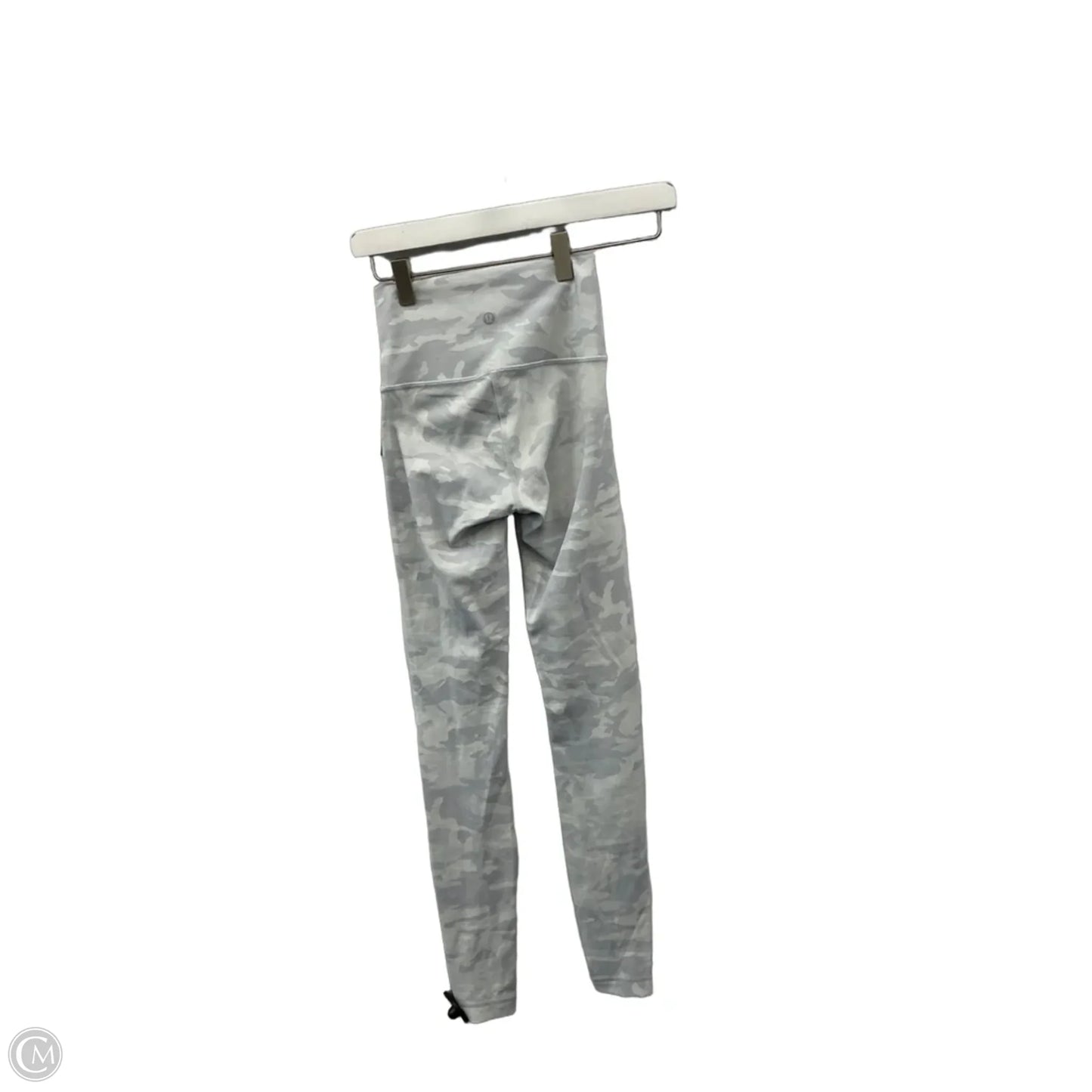 Athletic Leggings By Lululemon In Grey & White, Size: 2