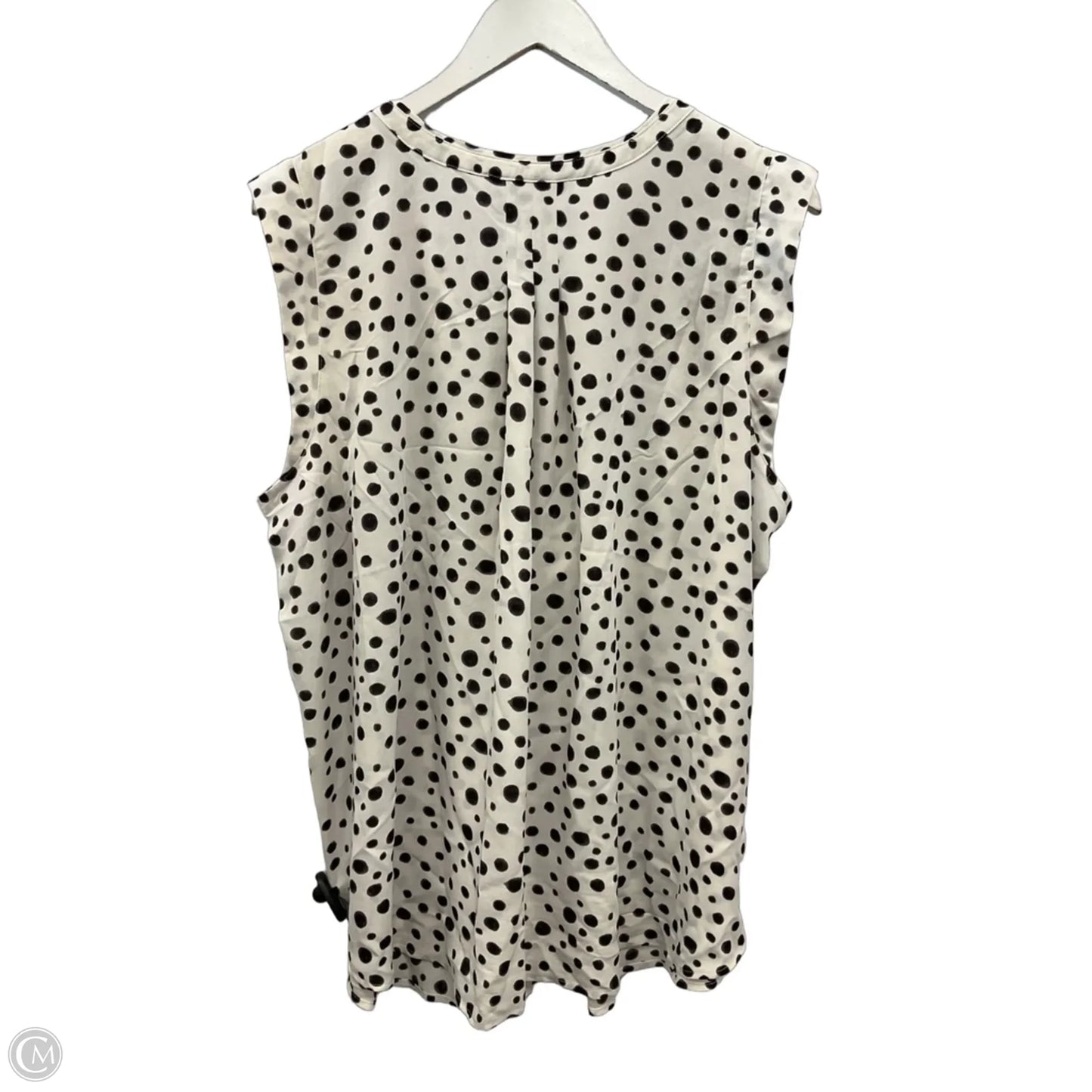 Top Short Sleeve By Loft In Black & White, Size: 1x