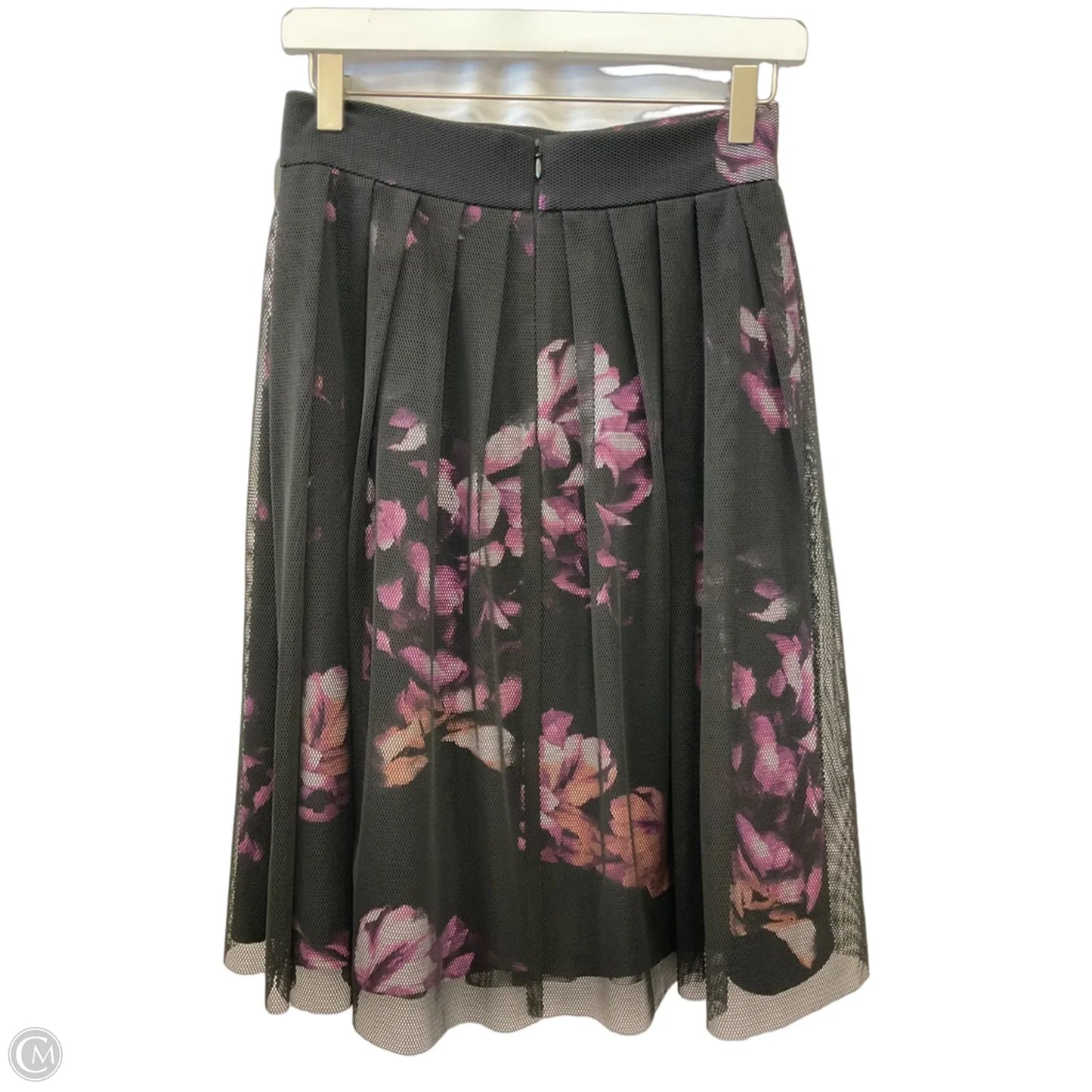 Skirt Midi By Antonio Melani In Black & Purple, Size: 2