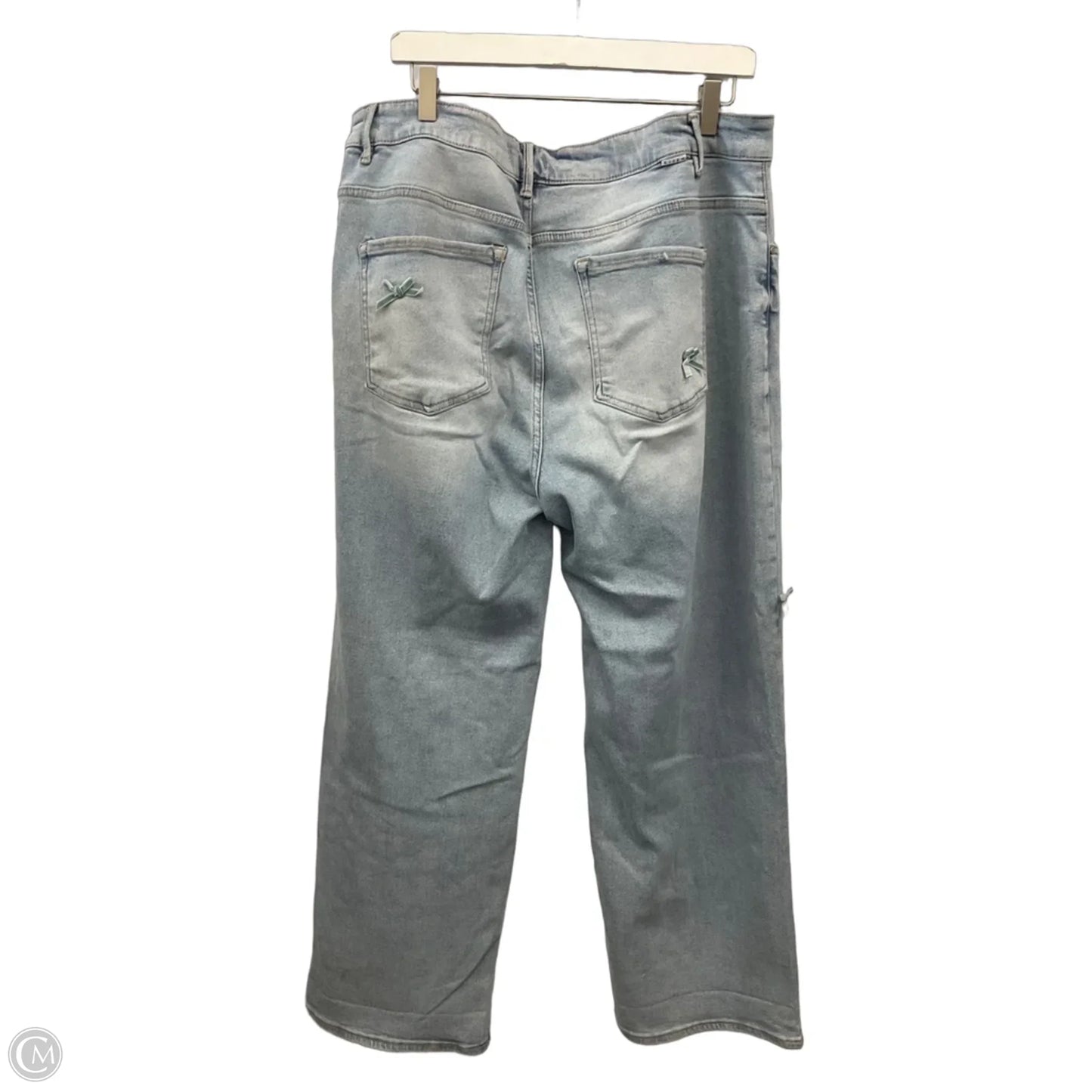 Jeans Wide Leg By Risen In Blue Denim, Size: 1x