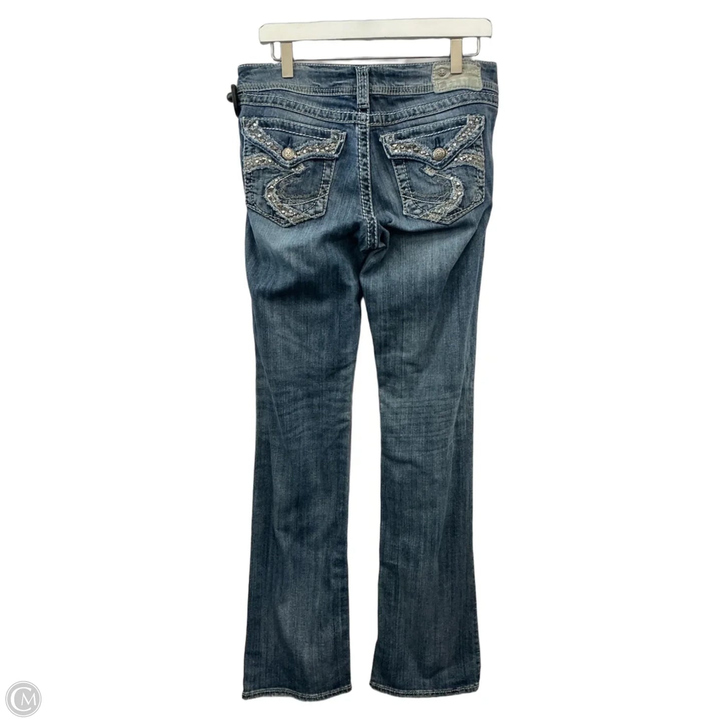Jeans Boot Cut By Silver In Blue Denim, Size: 8