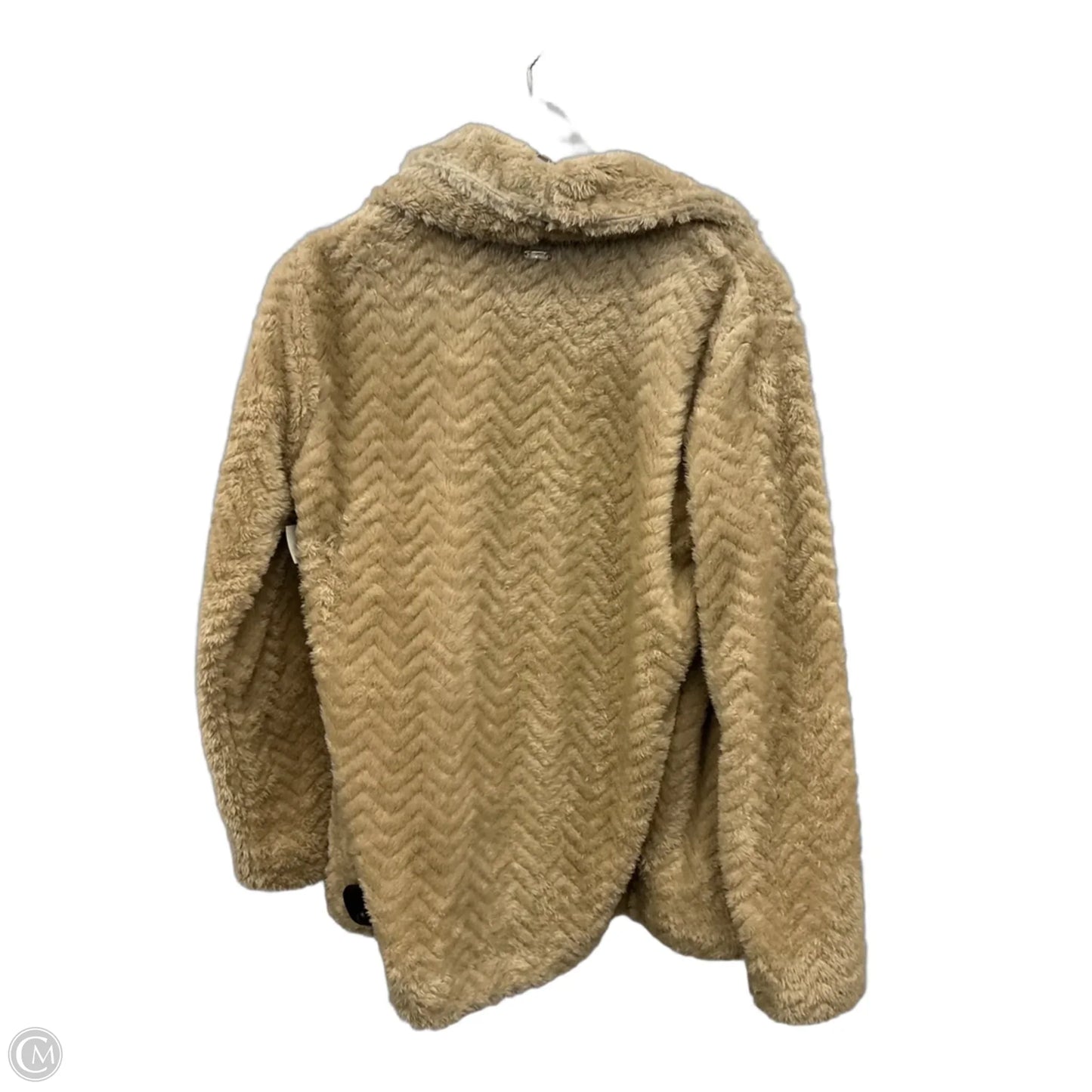 Jacket Fleece By Calvin Klein In Tan, Size: Xs