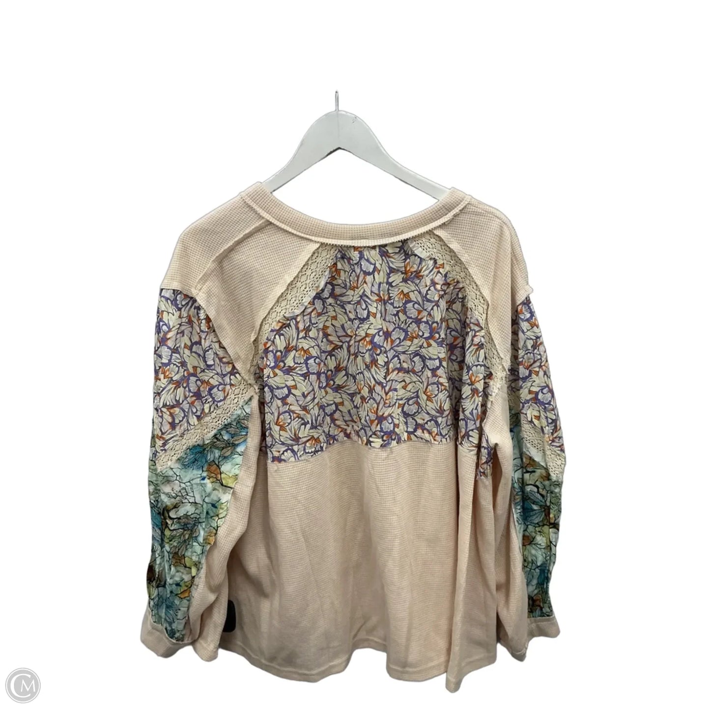 Top Long Sleeve By Pol In Cream, Size: L