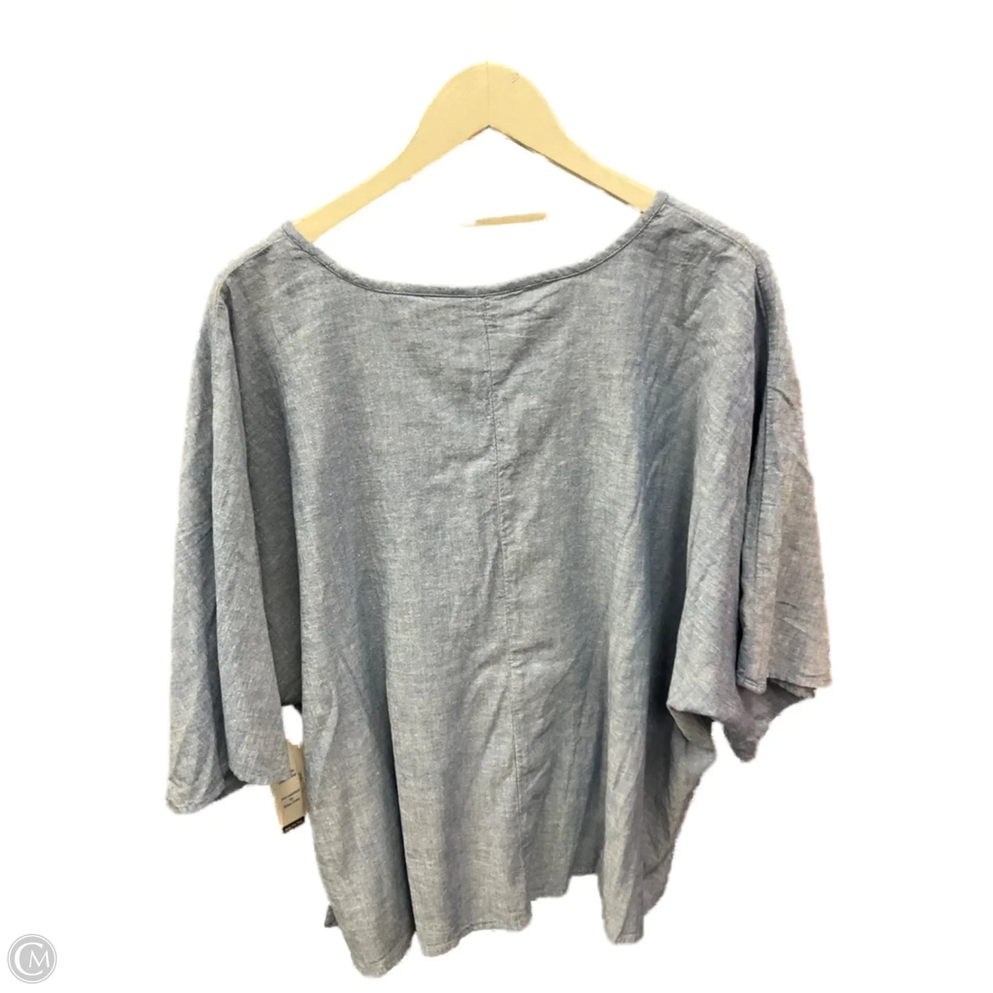 Top Short Sleeve By Time And Tru In Blue, Size: Xxl