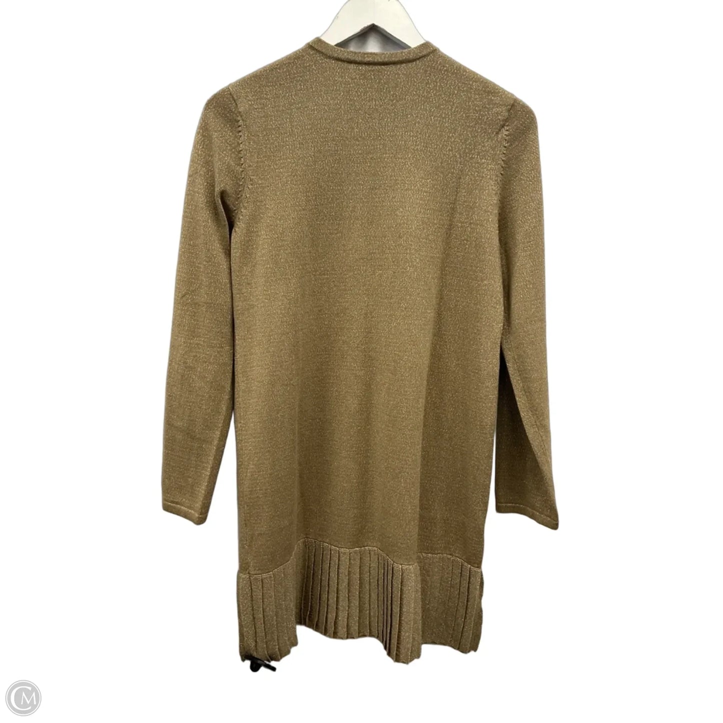 Sweater Cardigan By Chicos In Gold, Size: S