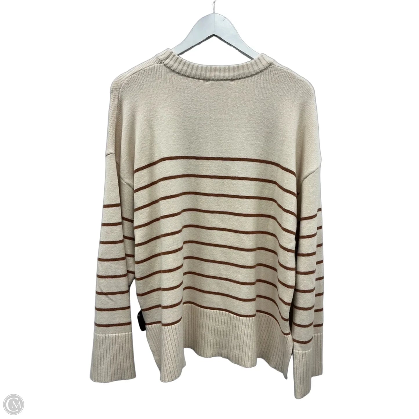 Sweater By Clothes Mentor In Striped Pattern, Size: M