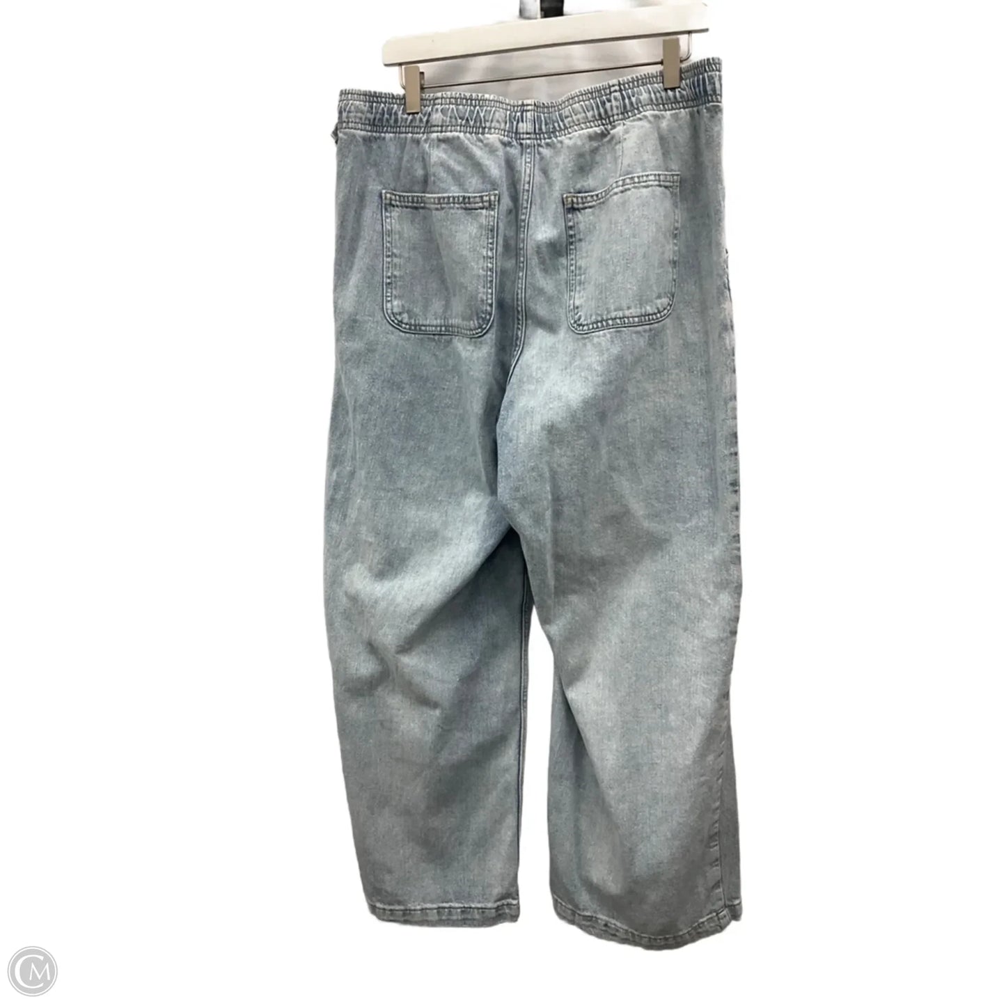 Jeans Wide Leg By Gap In Blue Denim, Size: L