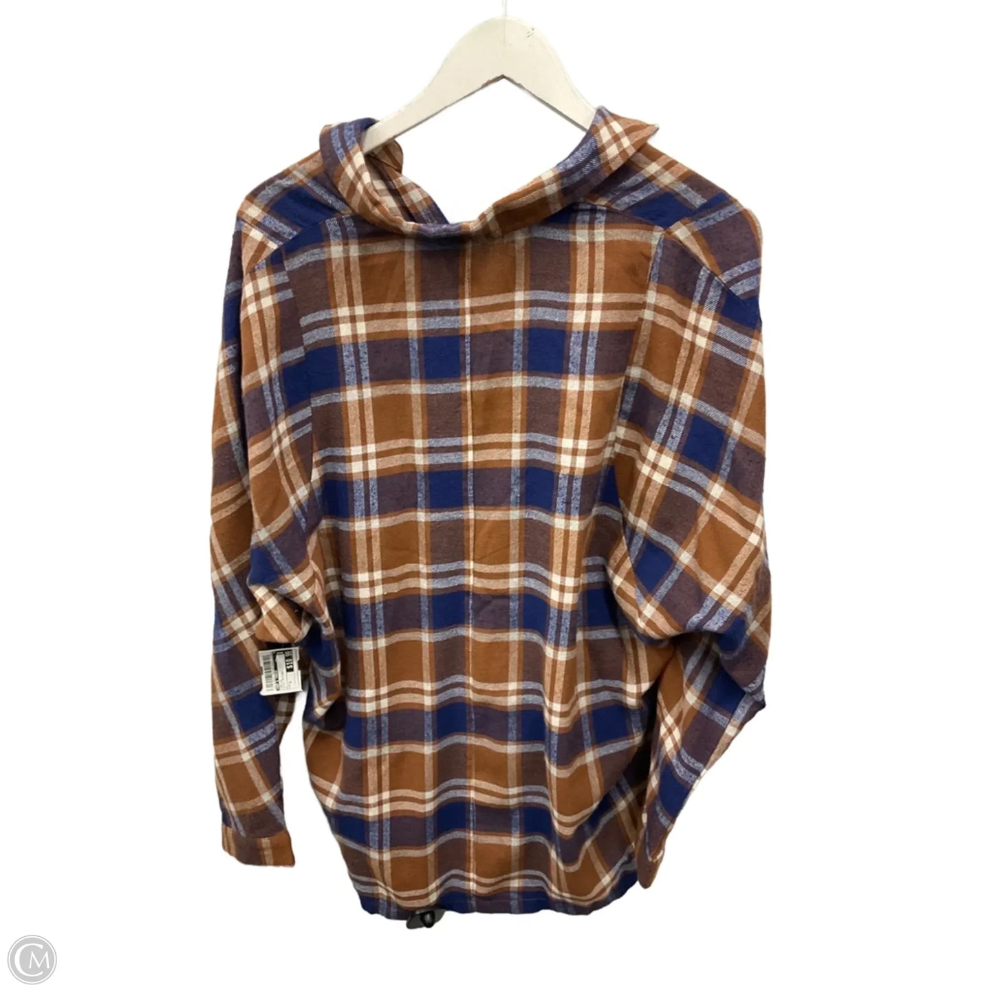 Top Long Sleeve By Hem & Thread In Plaid Pattern, Size: S