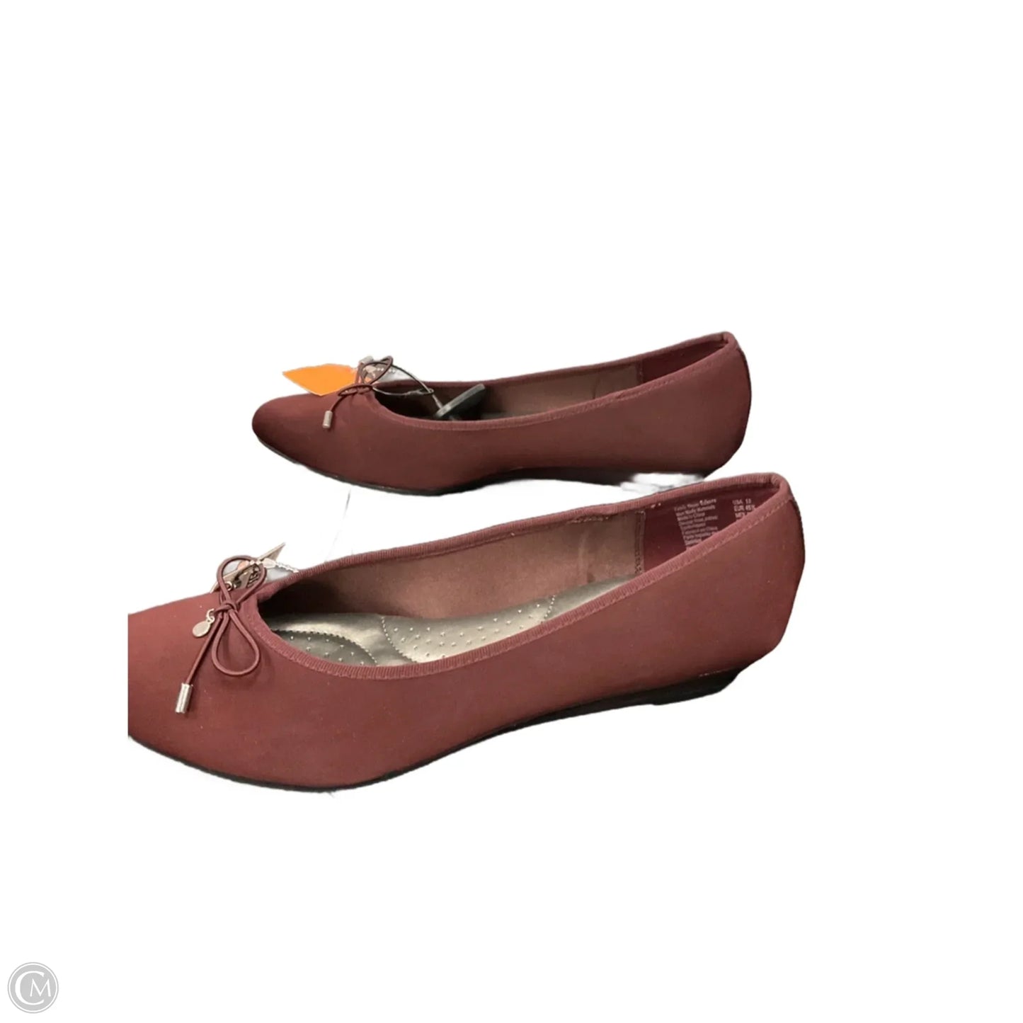 Shoes Flats By Clothes Mentor In Maroon, Size: 13