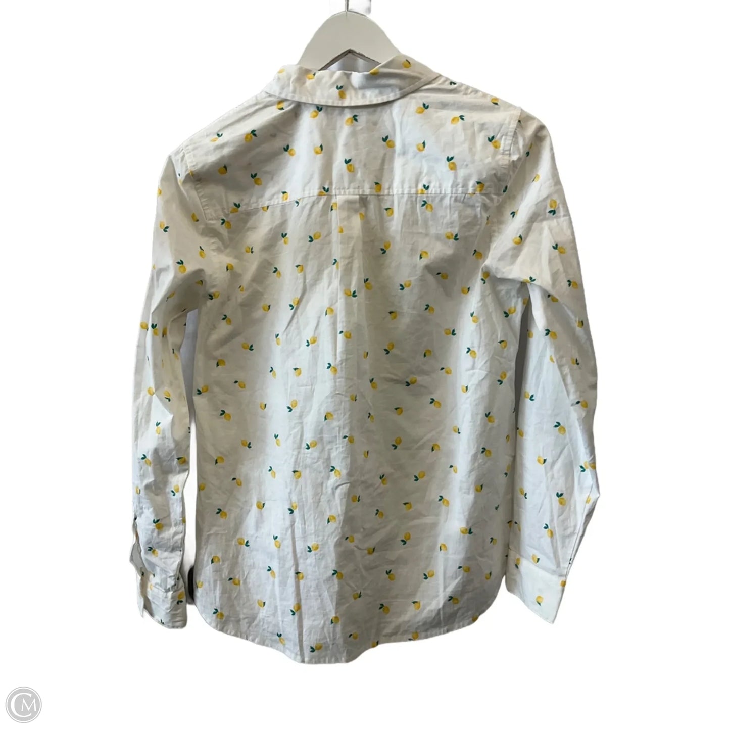 Top Long Sleeve By Croft And Barrow In White, Size: S