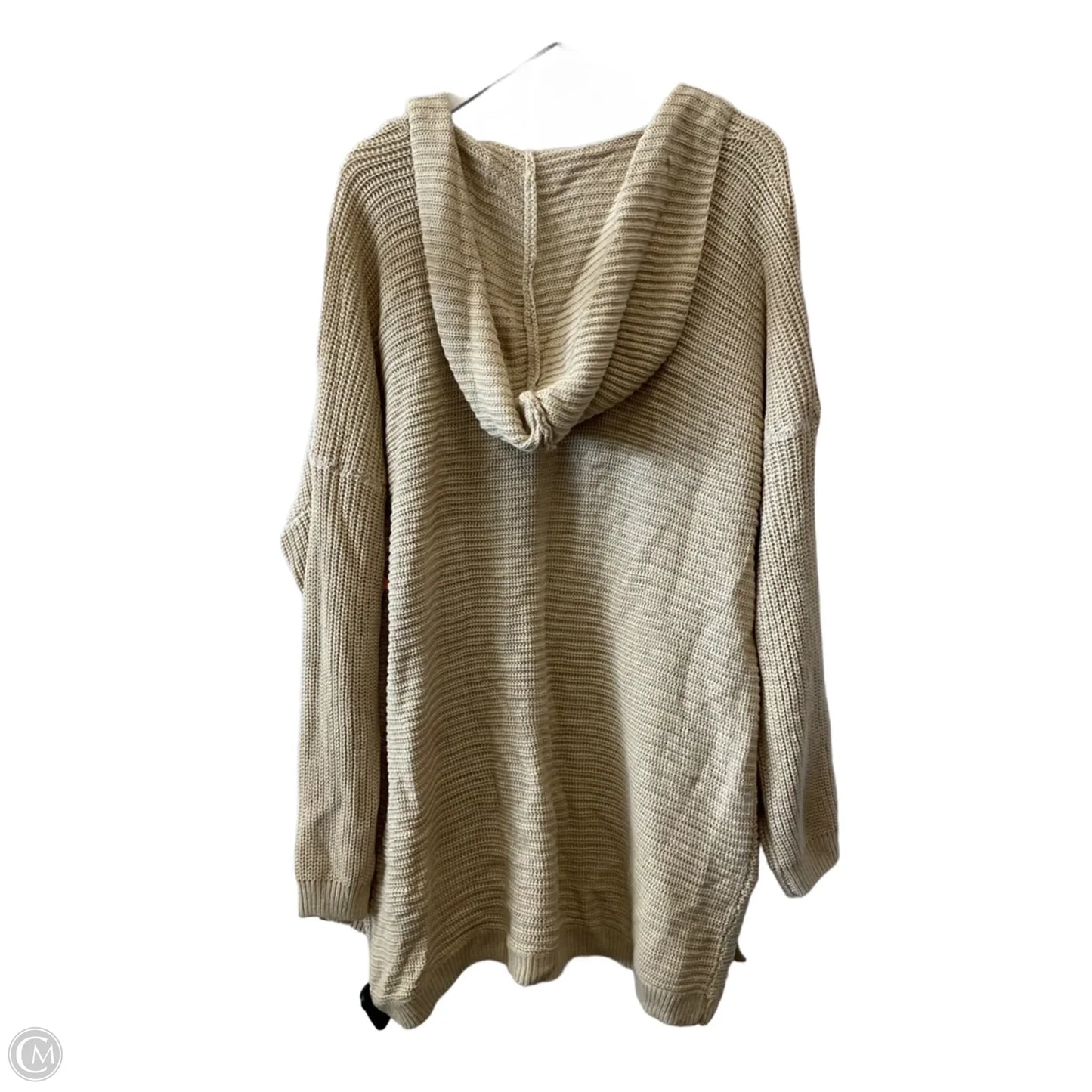 Sweater Cardigan By Pink Rose In Beige, Size: 3x