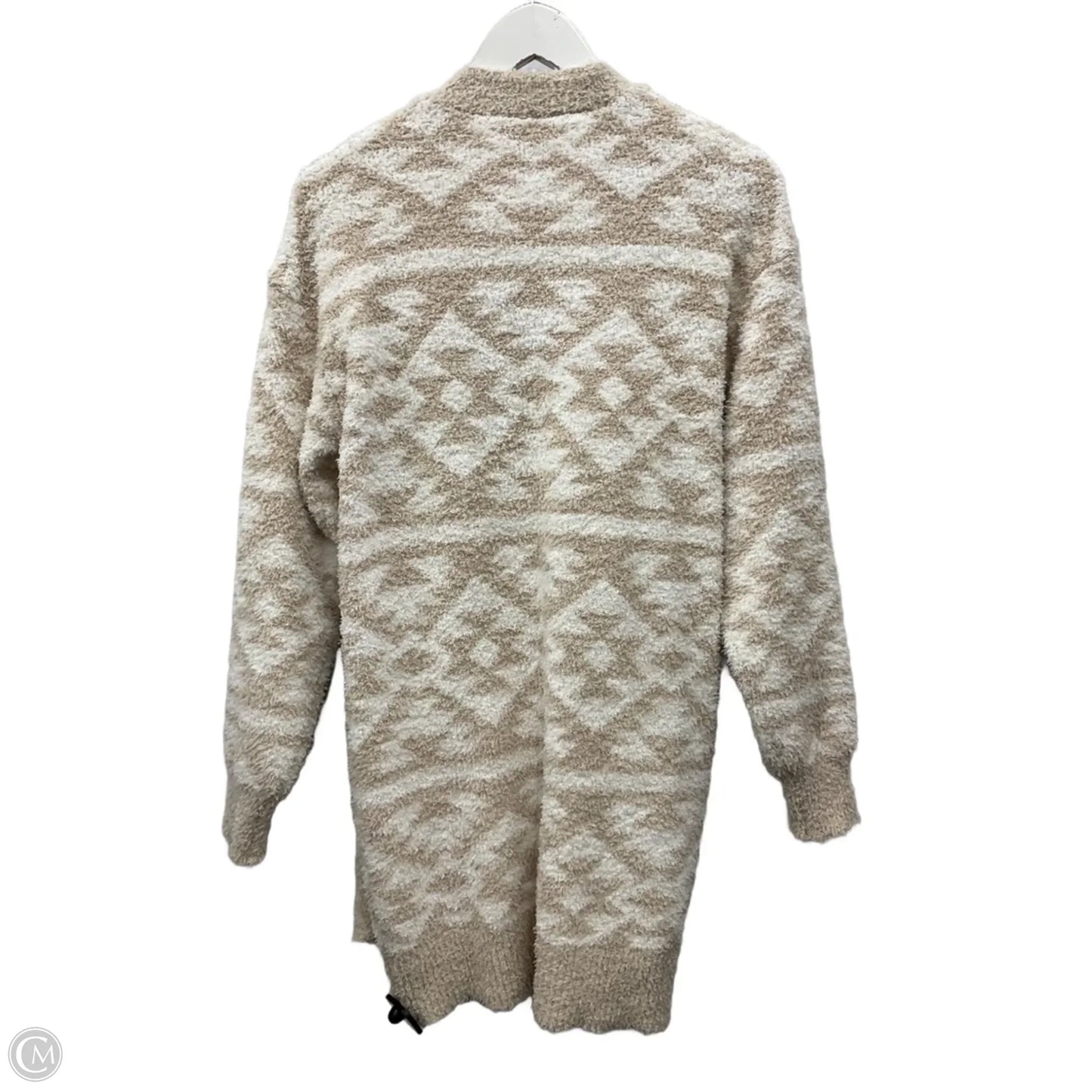 Sweater Cardigan By Time And Tru In Tan & White, Size: Xs