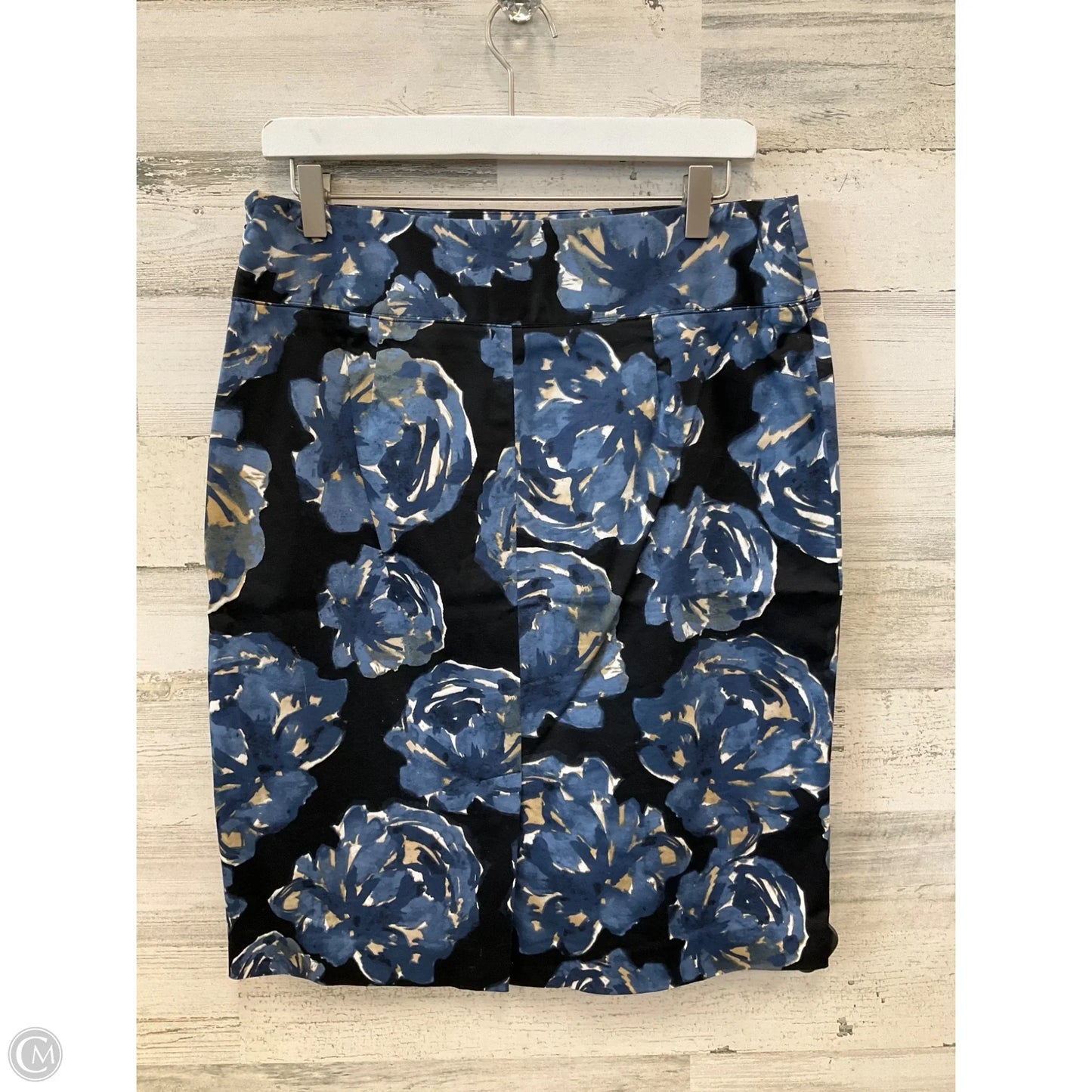 Skirt Midi By Alfani In Black & Blue, Size: 10