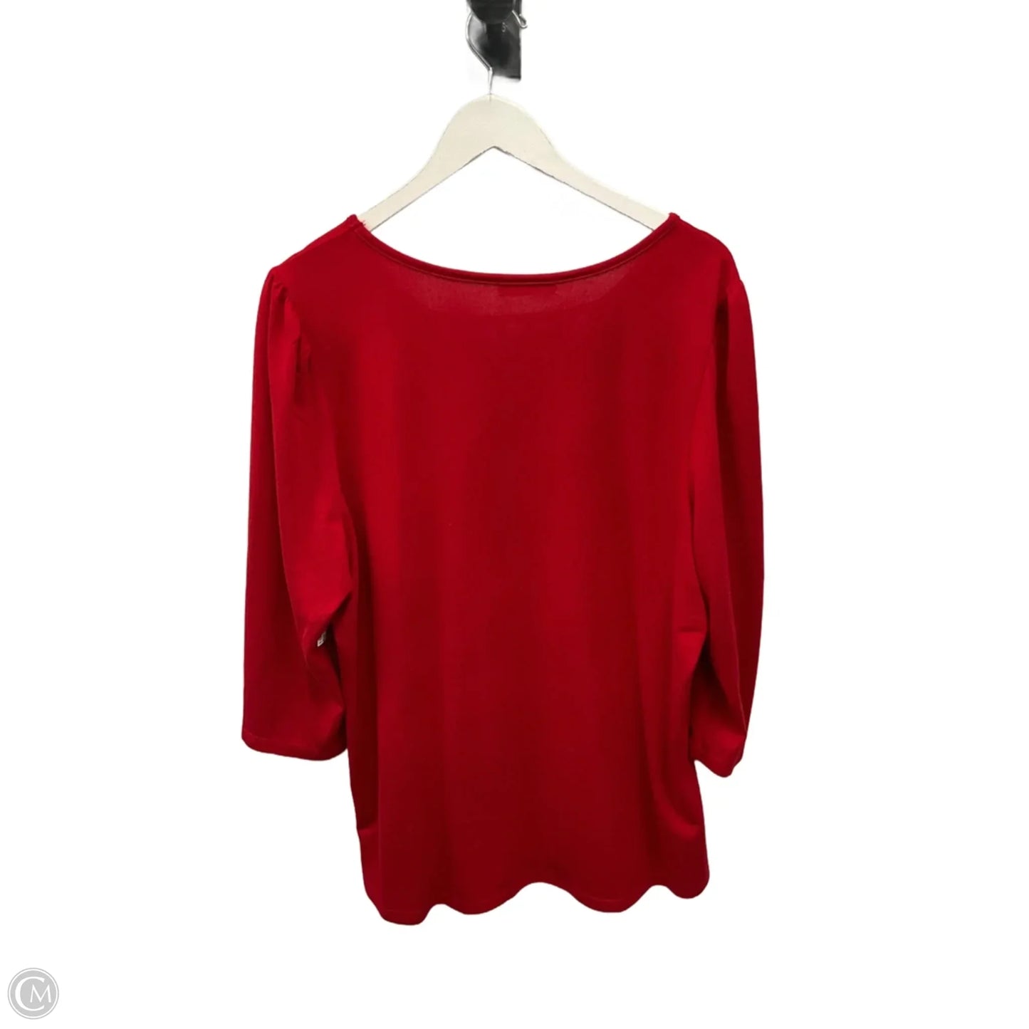 Top 3/4 Sleeve By Retrology In Red, Size: 2x