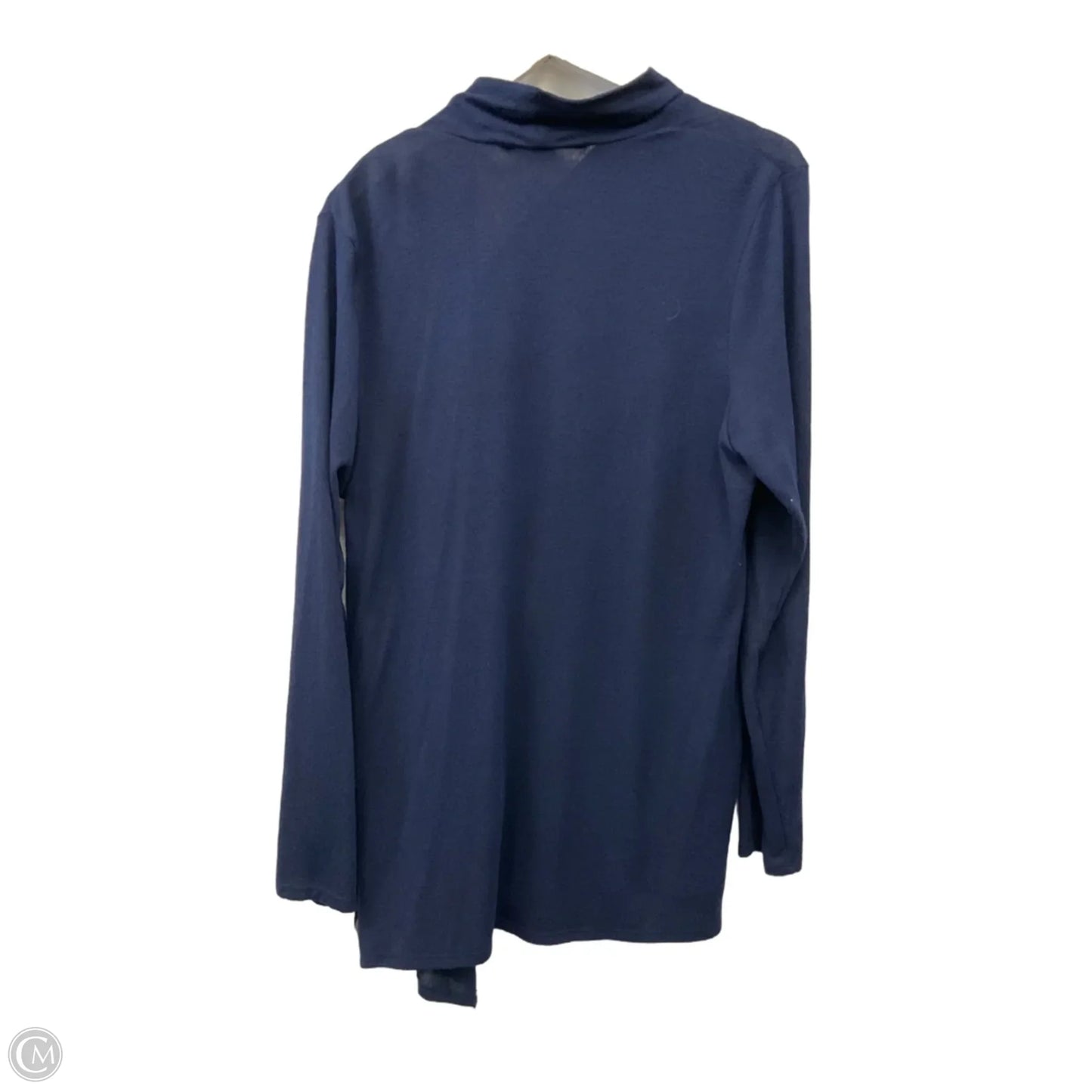 Sweater Cardigan By Apt 9 In Navy, Size: Xl