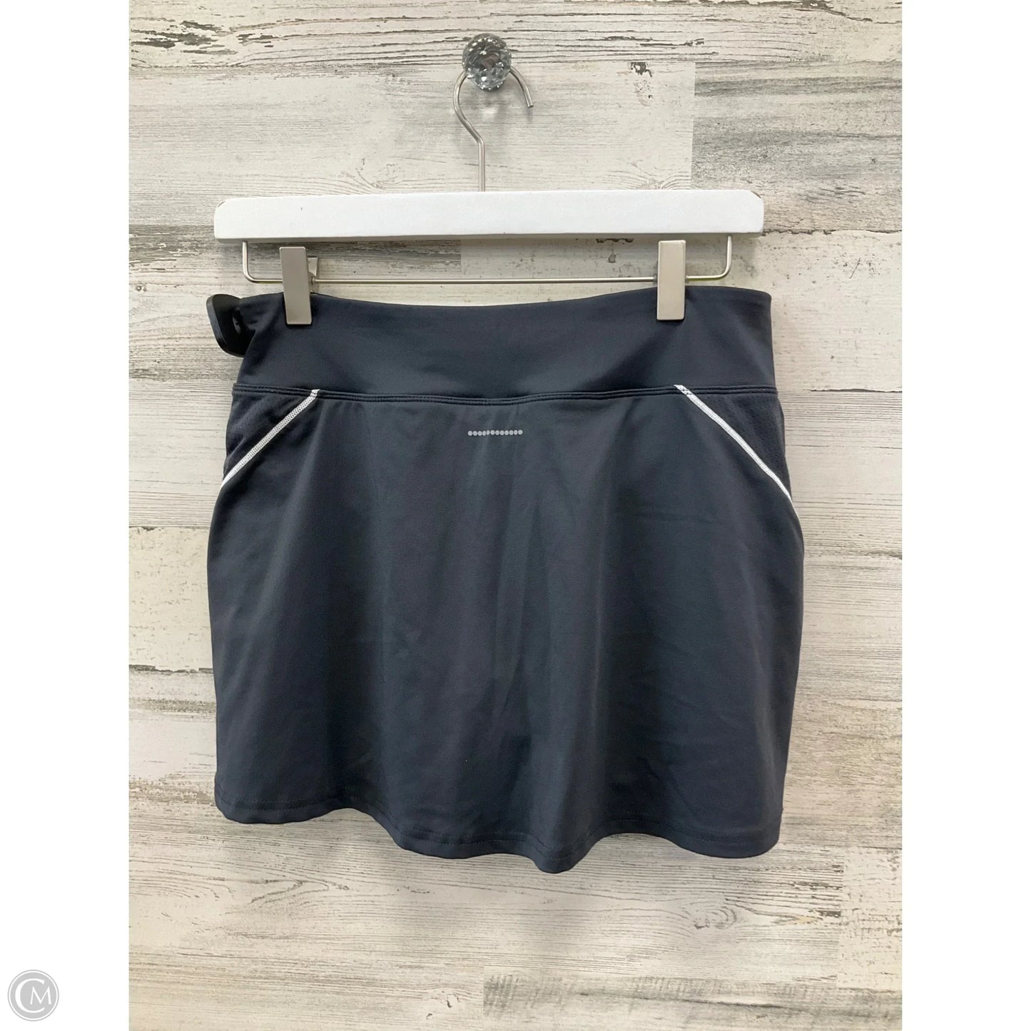 Athletic Skort By Champion In Grey & Yellow, Size: S
