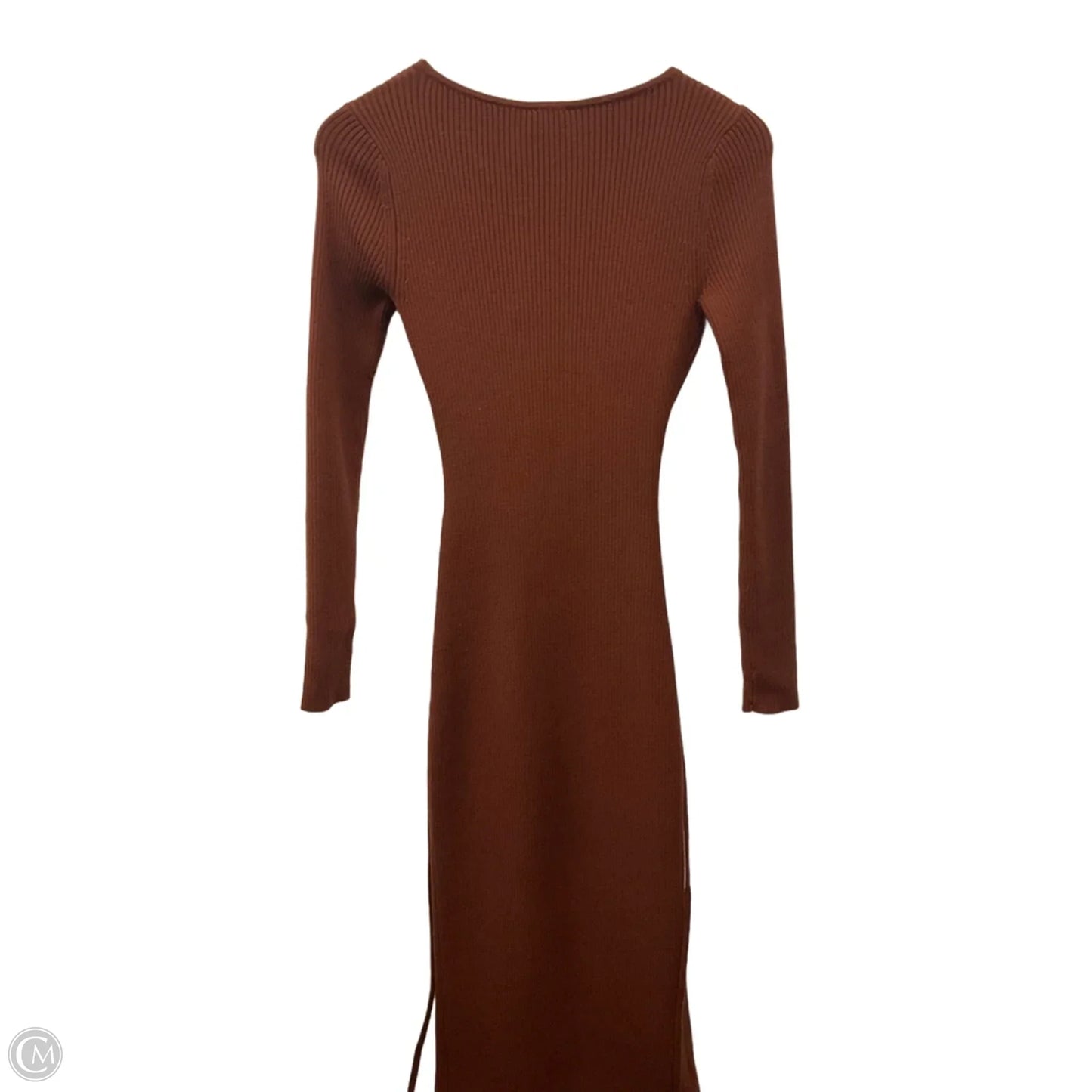 Dress Casual Midi By Abercrombie And Fitch In Brown, Size: S