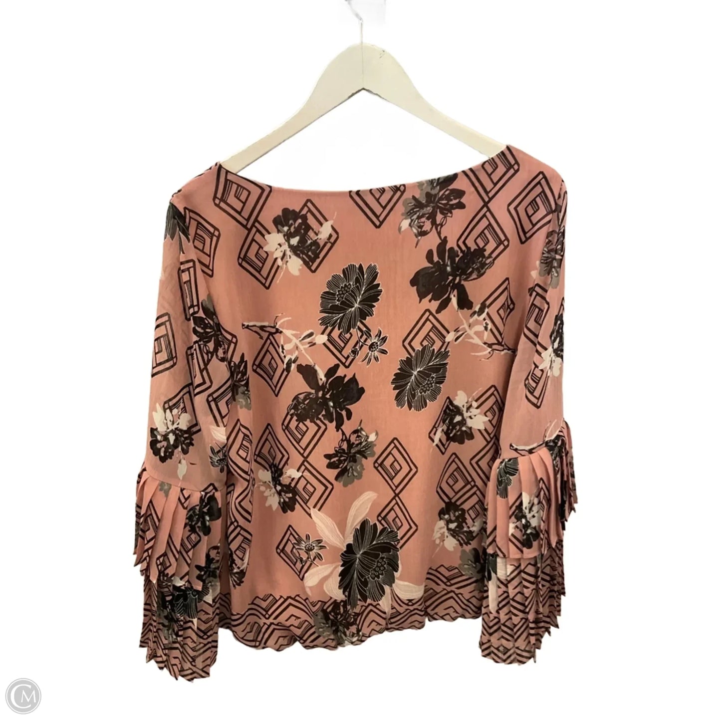 Top Long Sleeve By Alfani In Black & Pink, Size: L