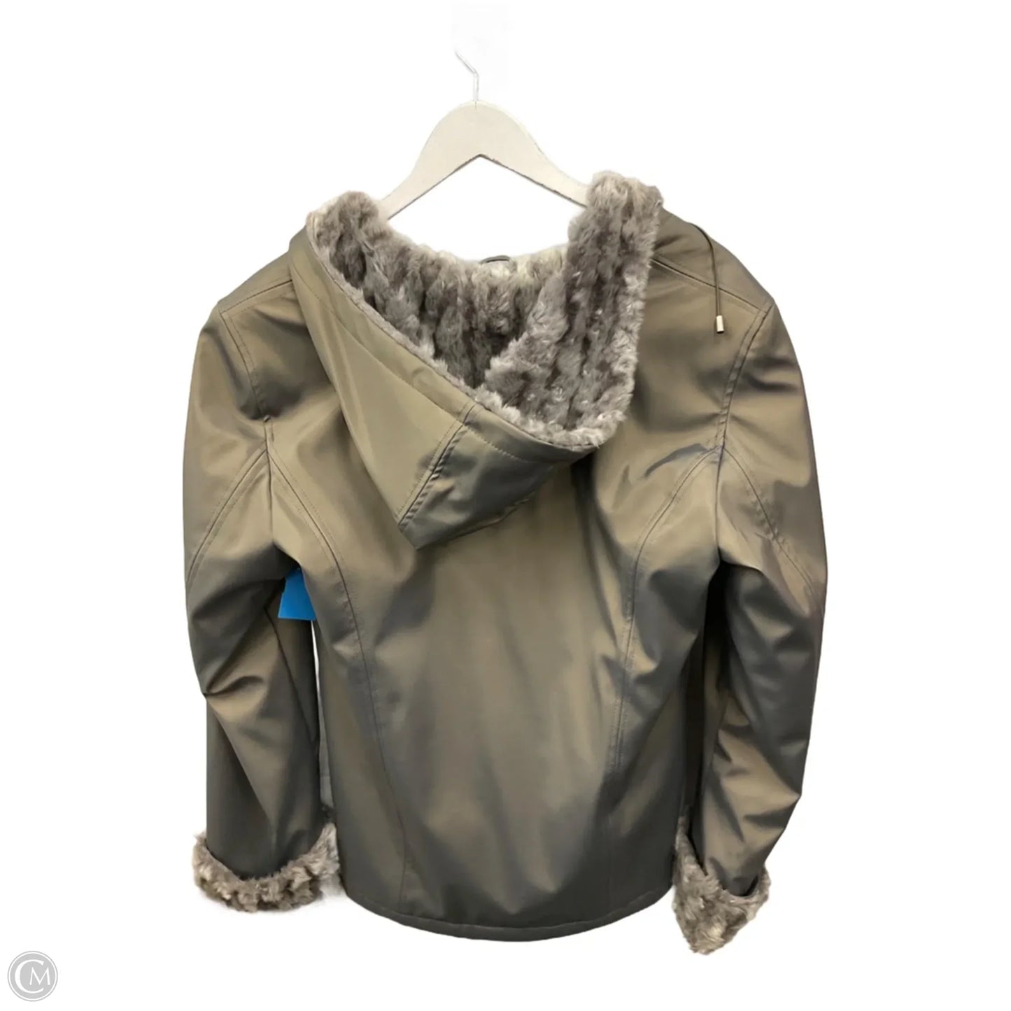 Coat Faux Fur & Sherpa By Braetan In Taupe, Size: Medium