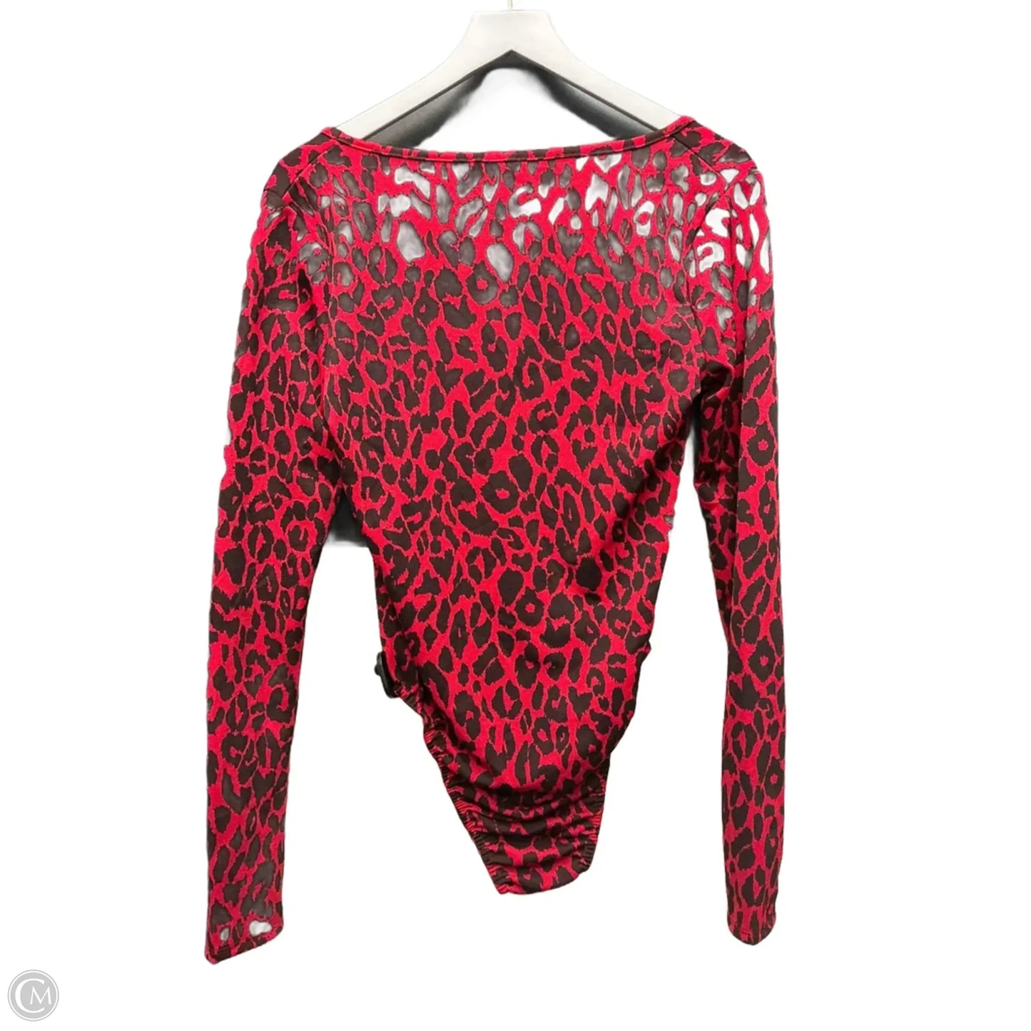 Bodysuit By Boohoo Boutique In Black & Red, Size: M