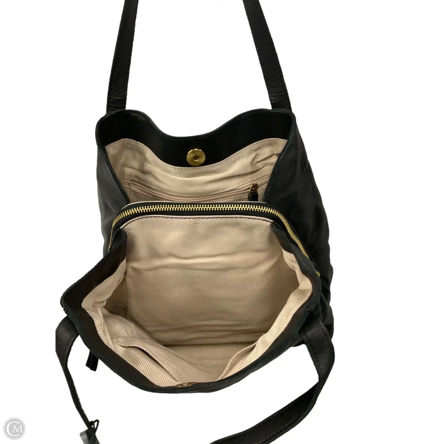 Handbag Leather By Margot, Size: Medium