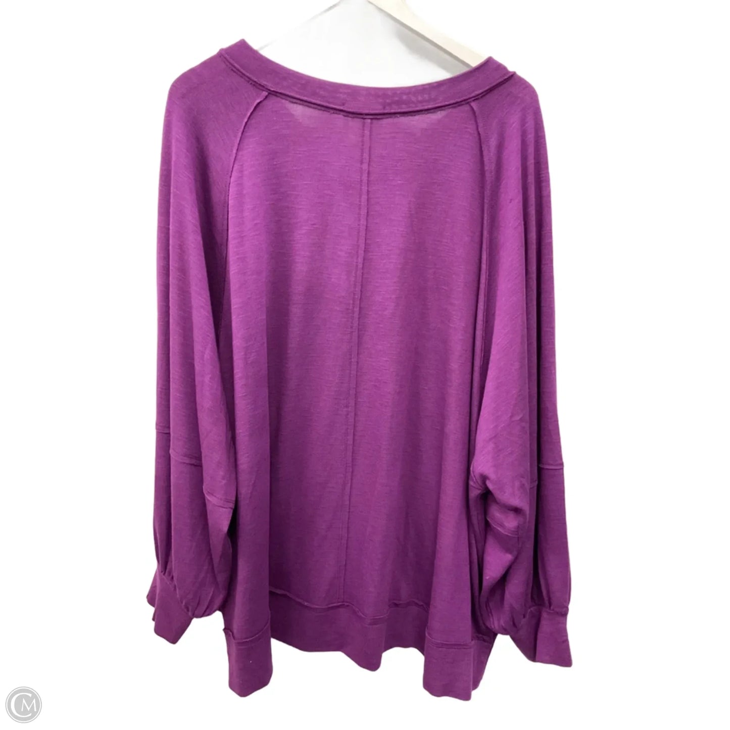 Top Long Sleeve By Andree By Unit In Purple, Size: 2x