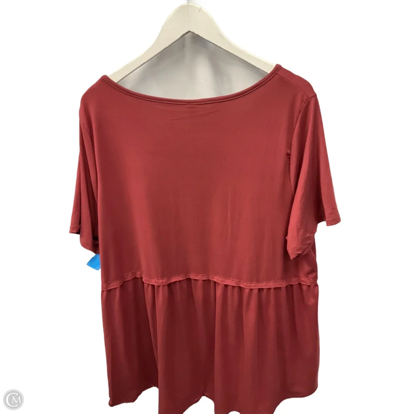 Top Short Sleeve By Mts In Red, Size: 1x