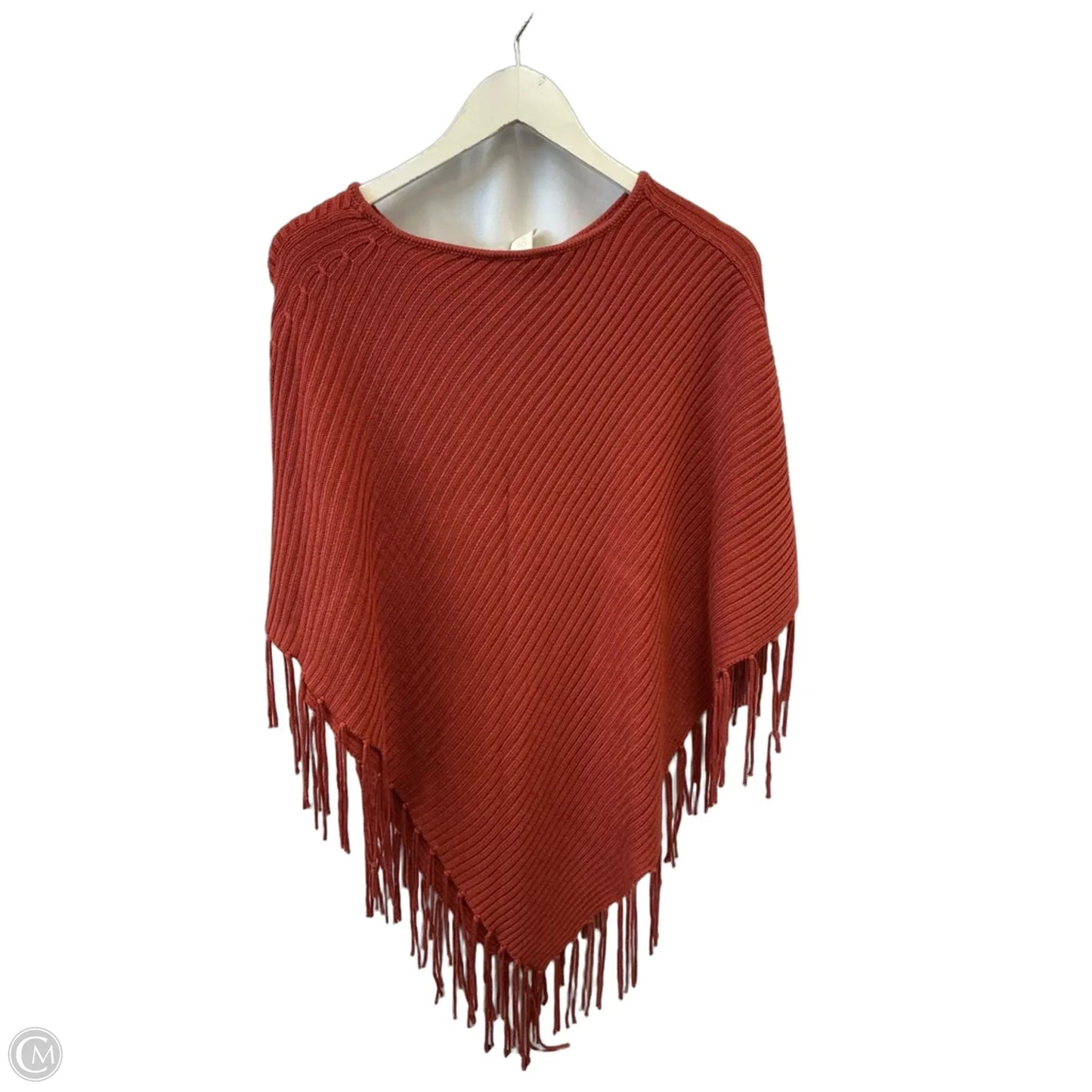 Poncho By Chicos In Orange, Size: Osfm