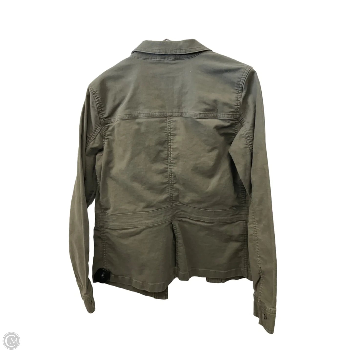 Jacket Shirt By Eddie Bauer In Green, Size: M