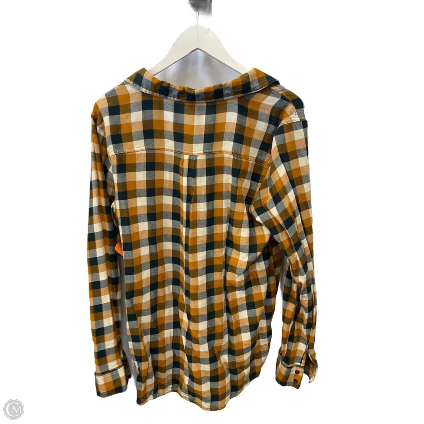 Top Long Sleeve By Gimmicks In Orange, Size: L
