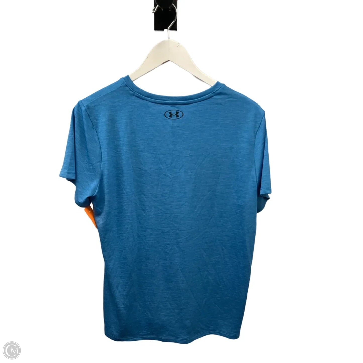Athletic Top Short Sleeve By Under Armour In Blue, Size: L
