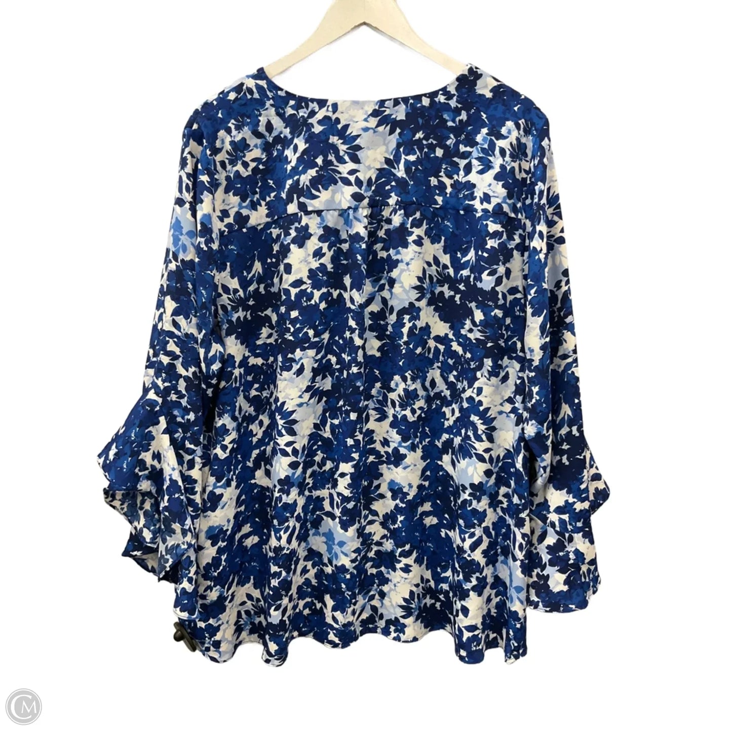 Top Long Sleeve By Vince Camuto In Floral Print, Size: 2x