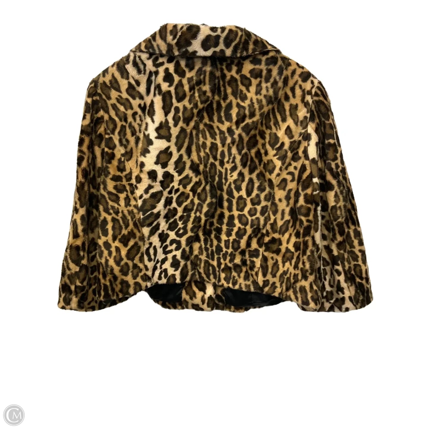 Jacket Faux Fur & Sherpa By Lane Bryant In Animal Print, Size: 1x