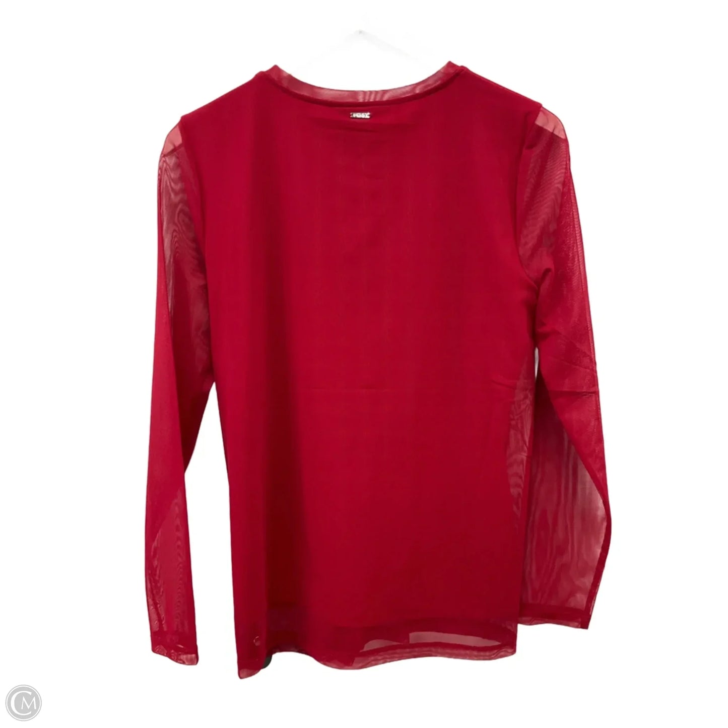 Top Long Sleeve By Dkny In Red, Size: M